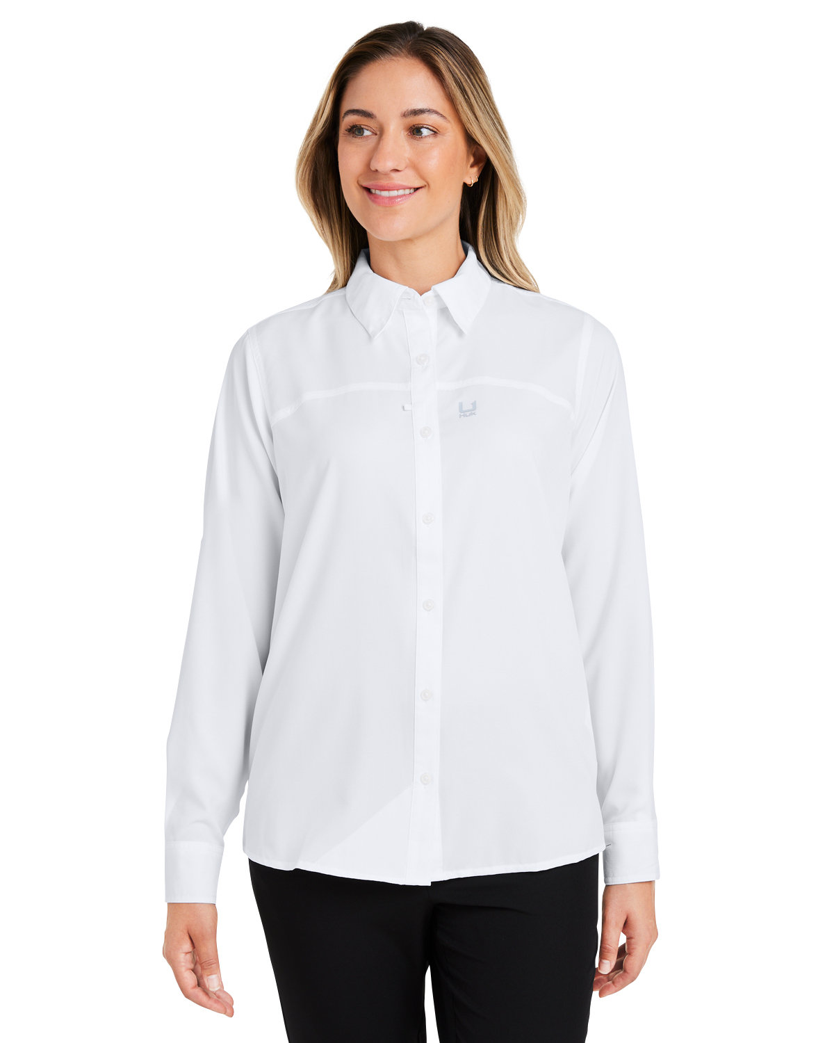 Ladies Tide Point Long Sleeve Shirt-HUK