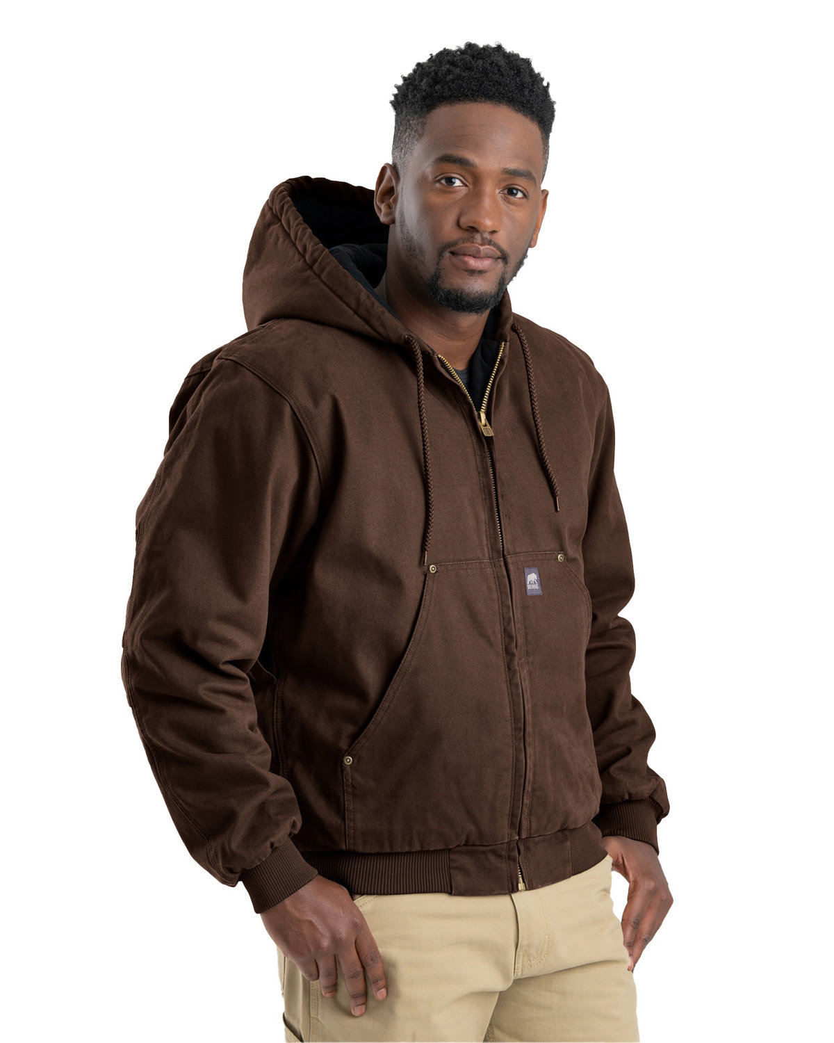 Mens Tall Highland Washed Cotton Duck Hooded Jacket-Berne