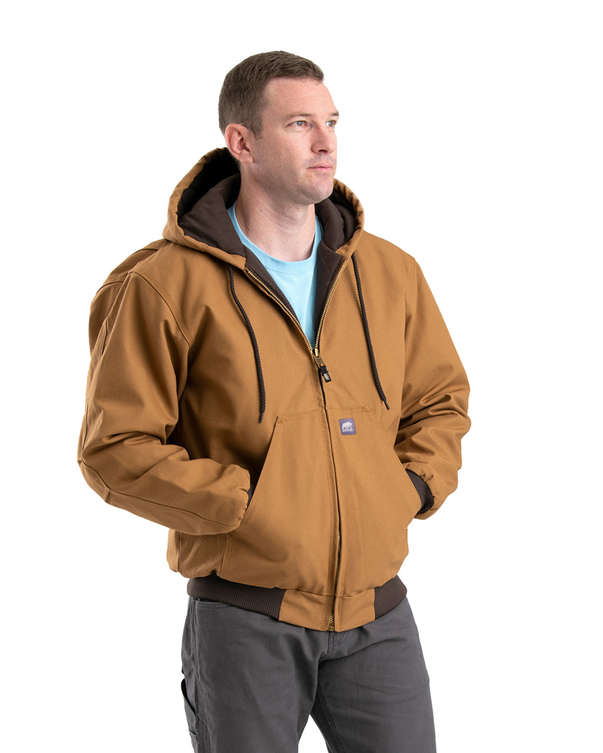 Mens Berne Heritage Hooded Jacket-Berne