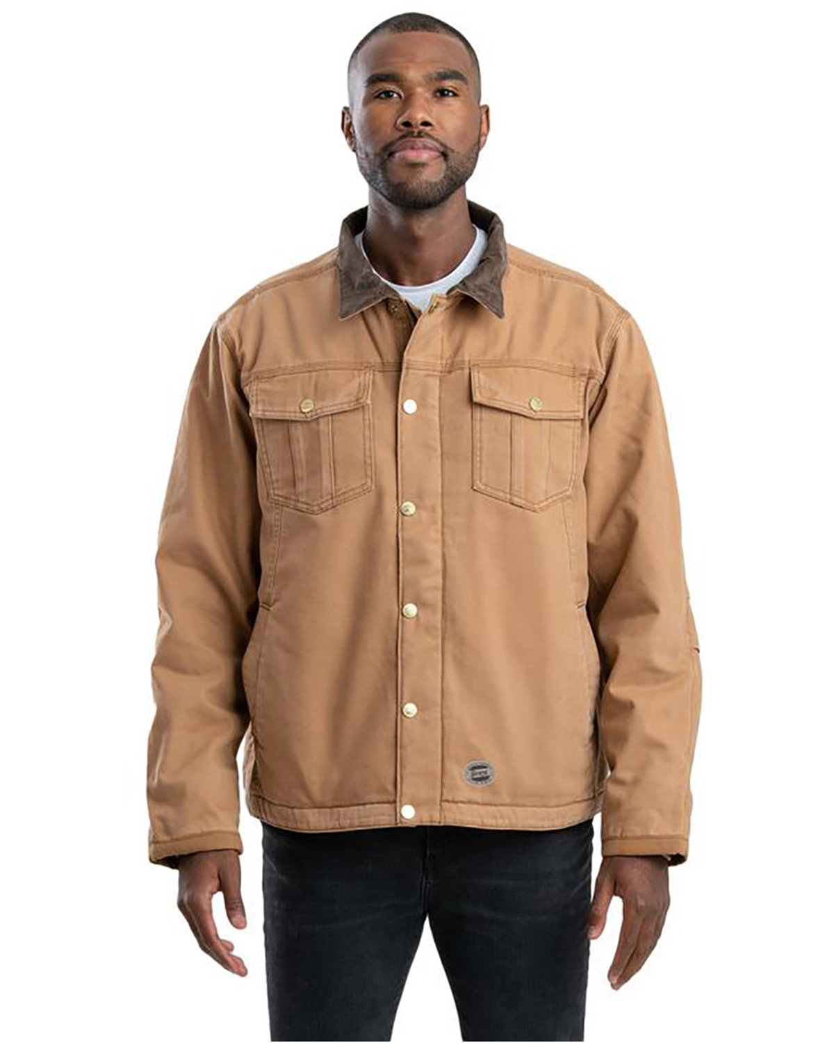 Tall Vintage Washed Sherpa&#45;Lined Work Jacket-Berne