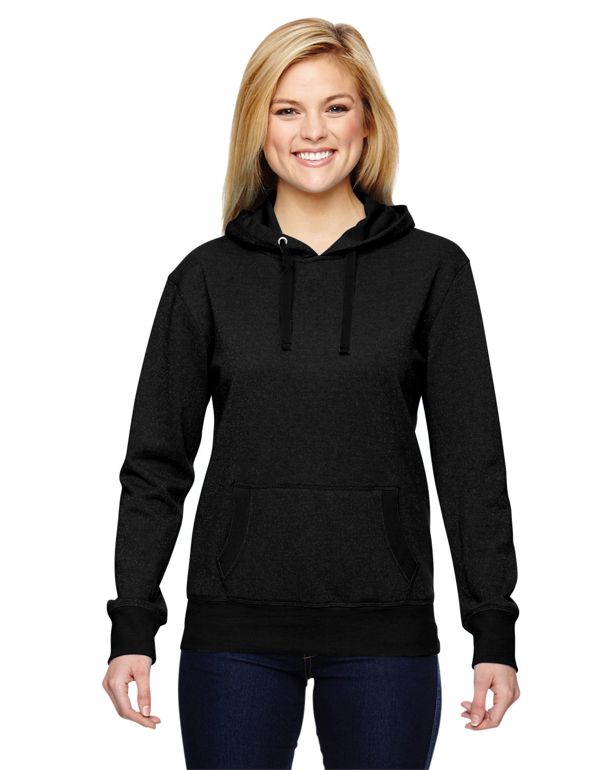 Ladies Glitter French Terry Hooded Sweatshirt-J America