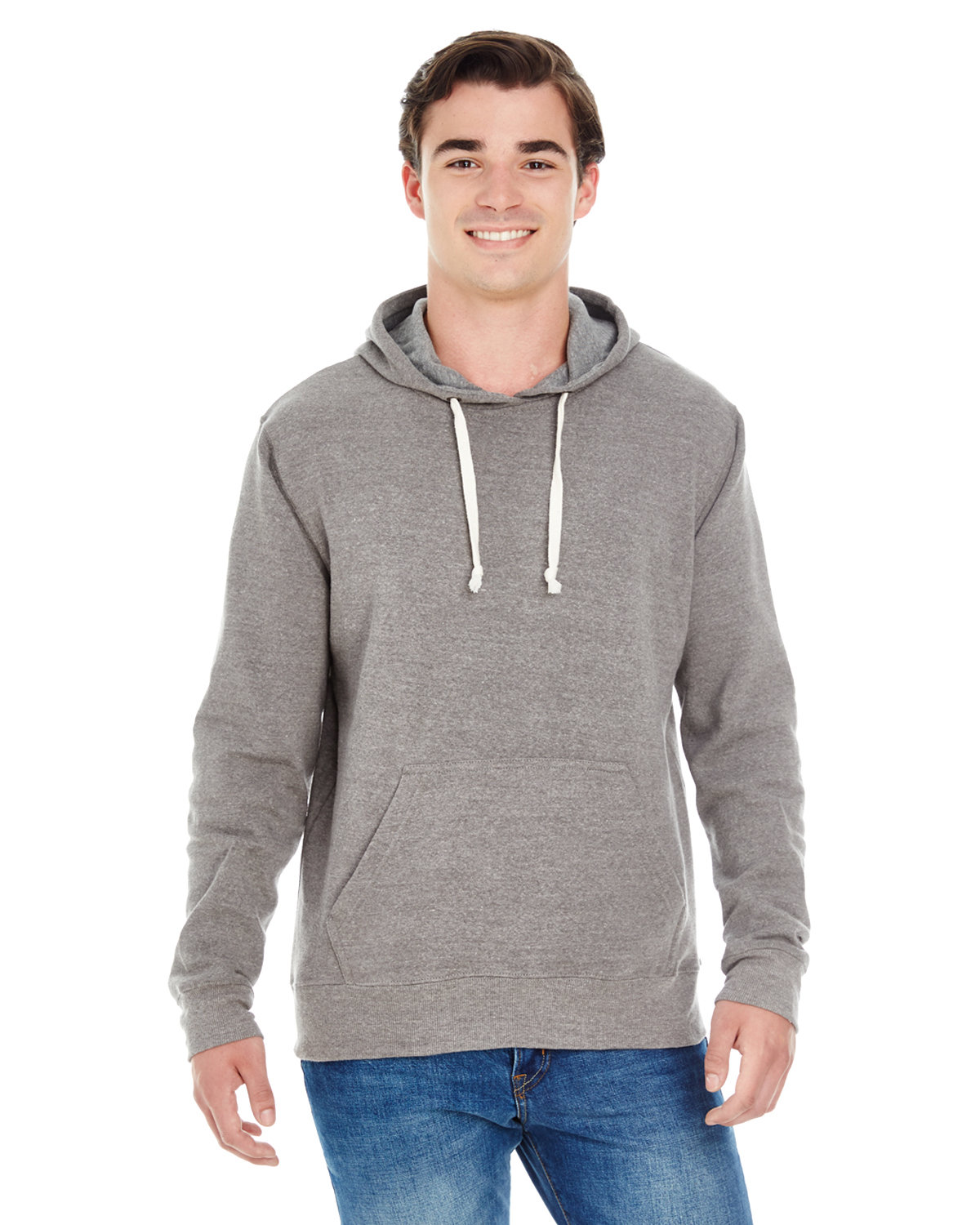 Adult Triblend Pullover Fleece Hooded Sweatshirt-J America