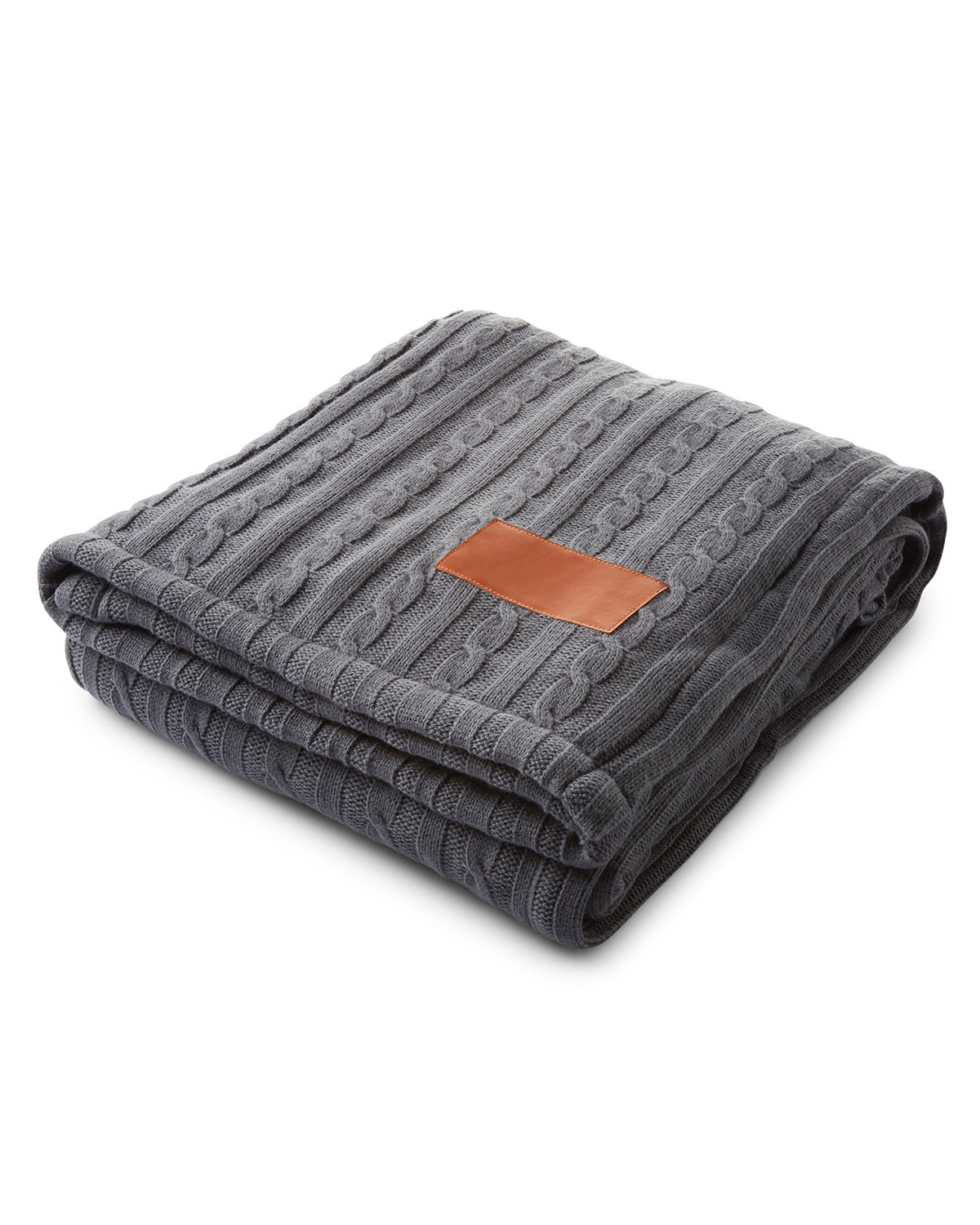 Cable Knit Sherpa Throw-Leeman