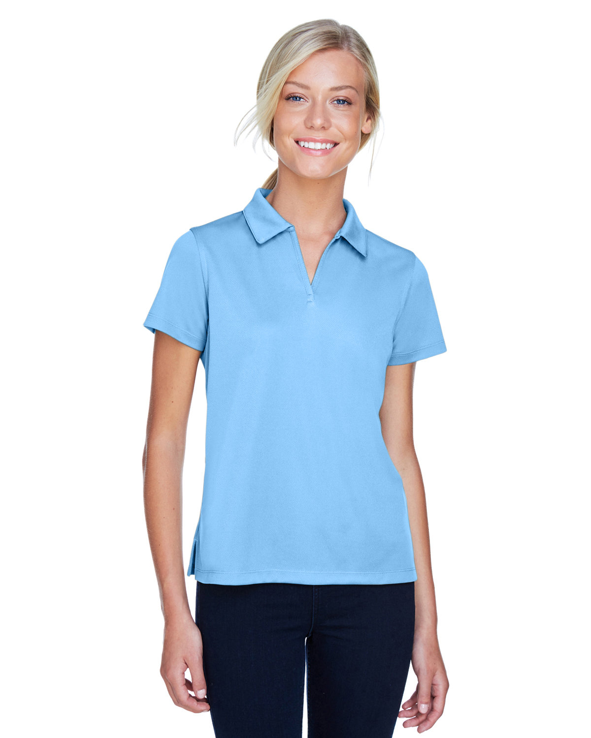 Ladies Double Mesh Polo-Harriton