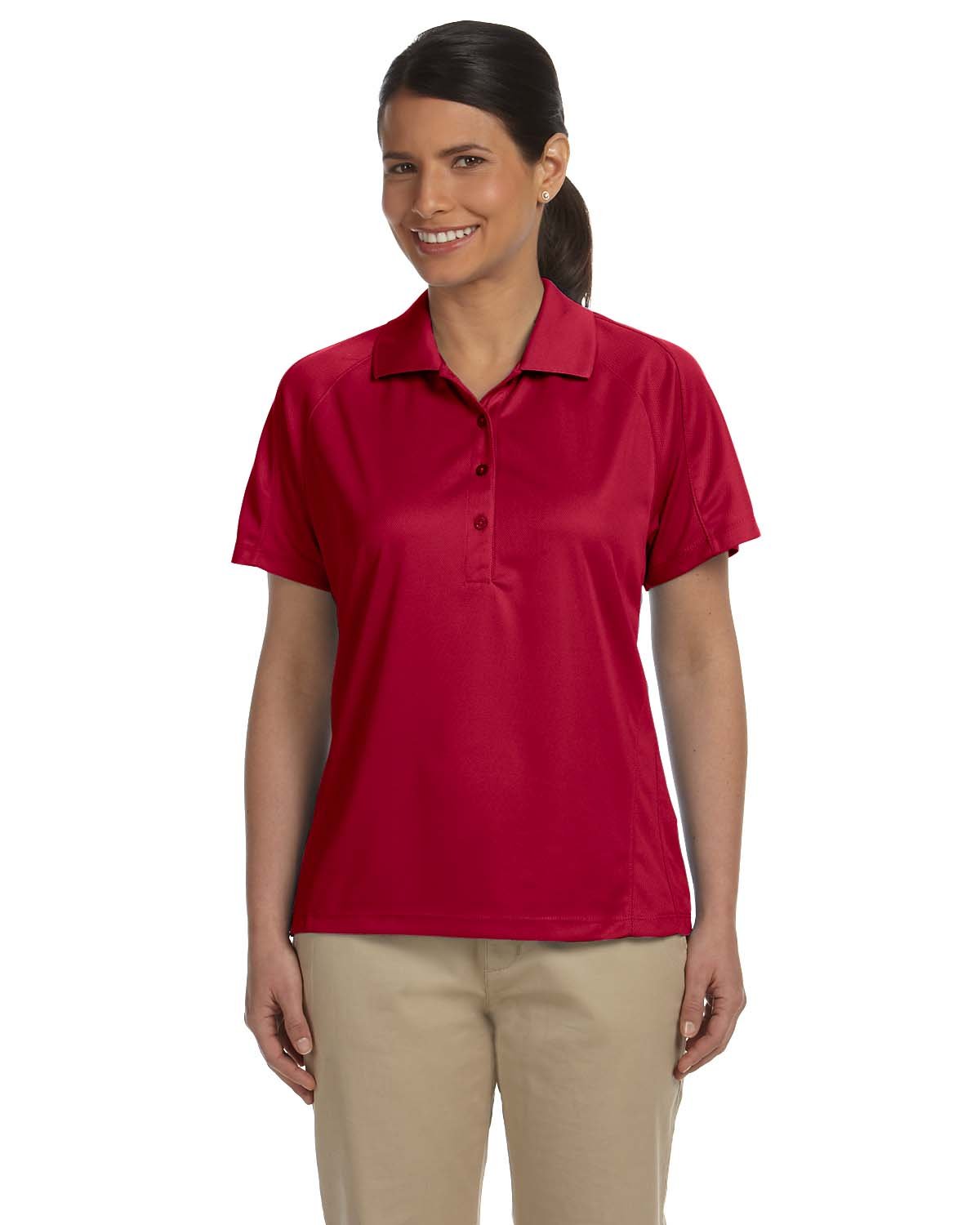 Ladies Polytech Mesh Insert Polo-Harriton