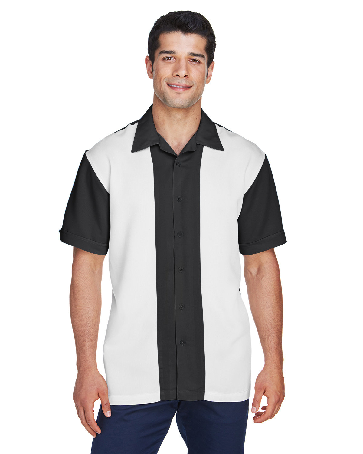 Buy Mens Two-Tone Camp Shirt - Harriton Online at Best price - AZ