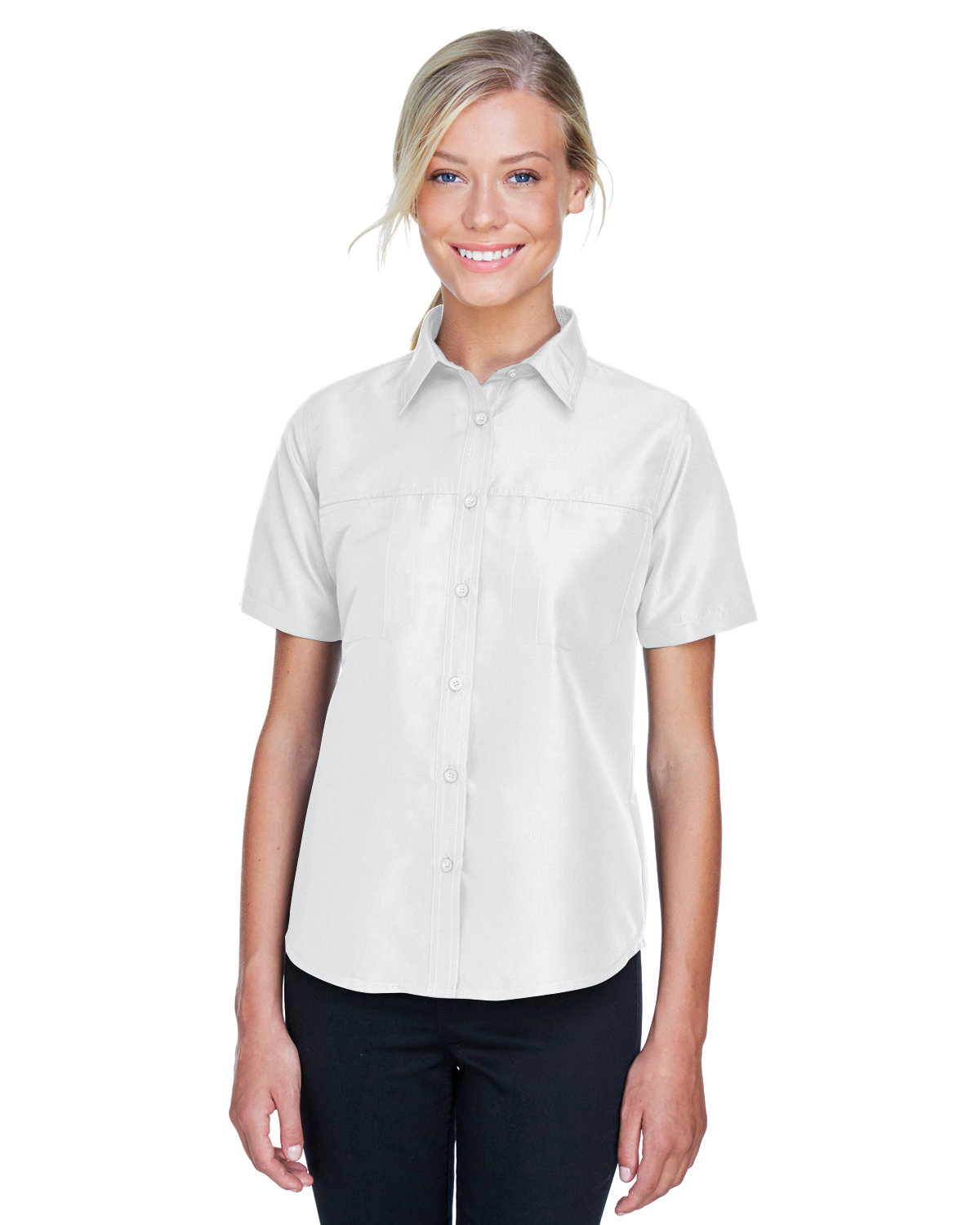 Ladies Key West Short&#45;Sleeve Performance Staff Shirt-Harriton
