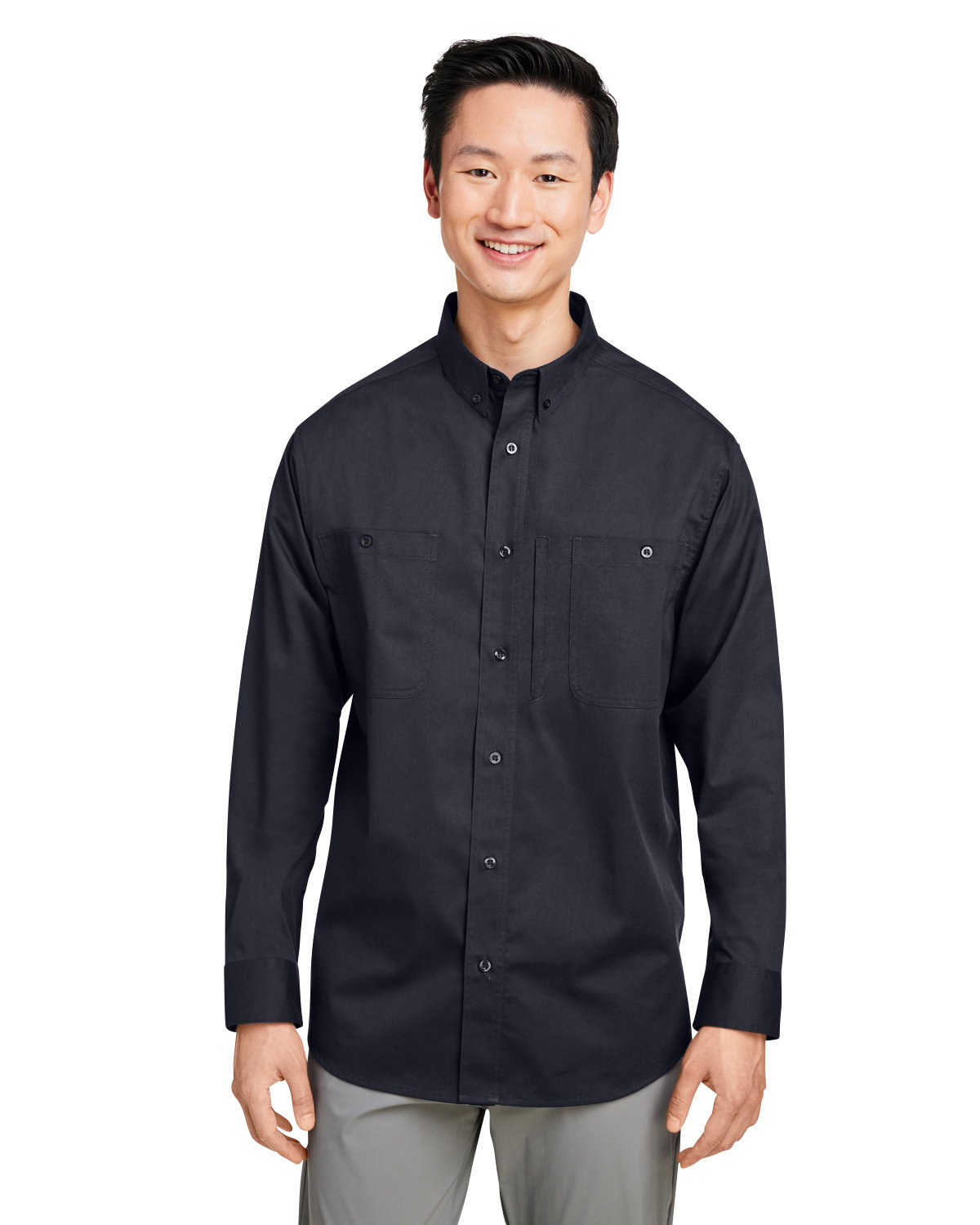 Mens Advantage Il Long&#45;Sleeve Workshirt-Harriton