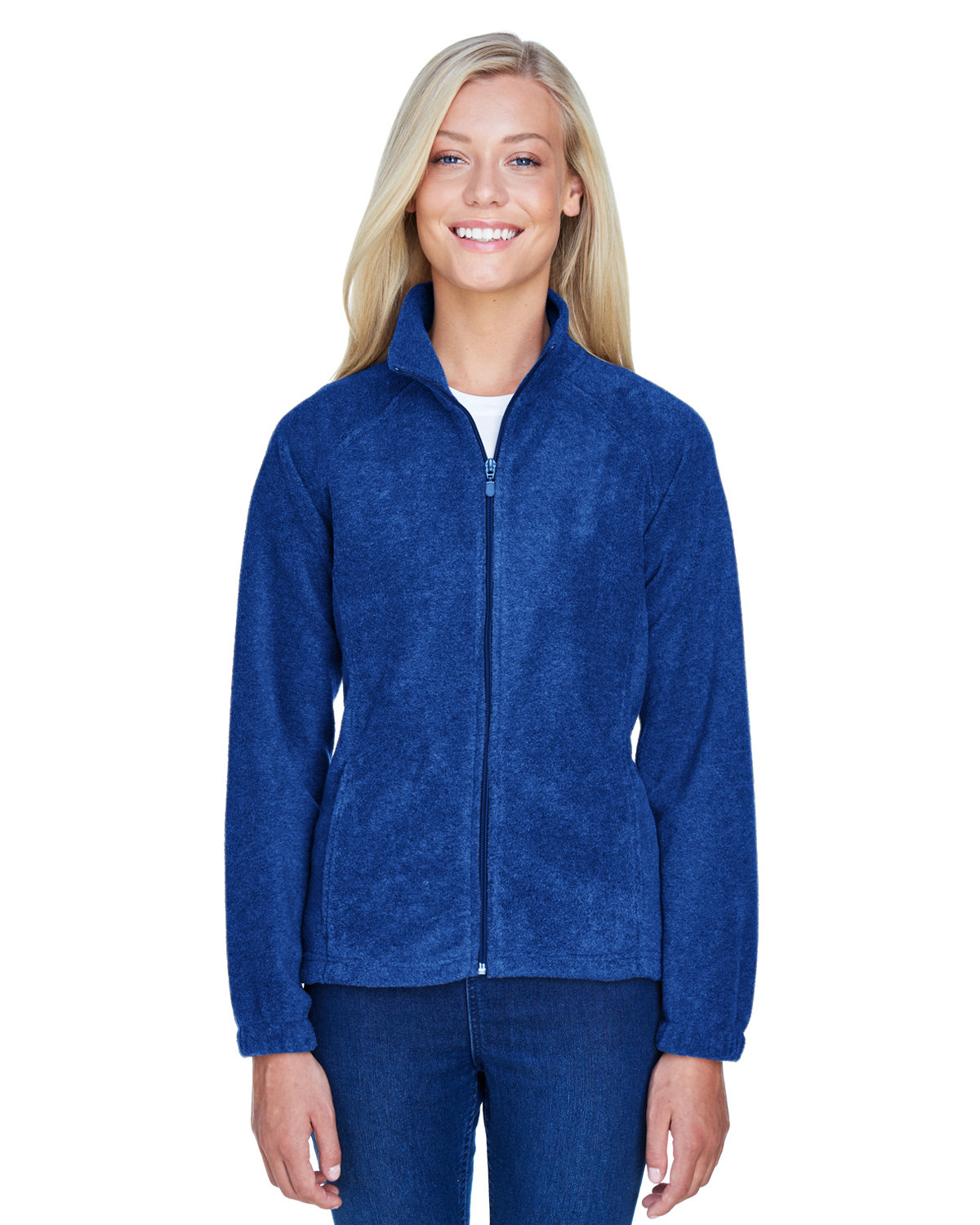 Embroidered Full Zip Fleece Jacket- Women Sizing-Harriton