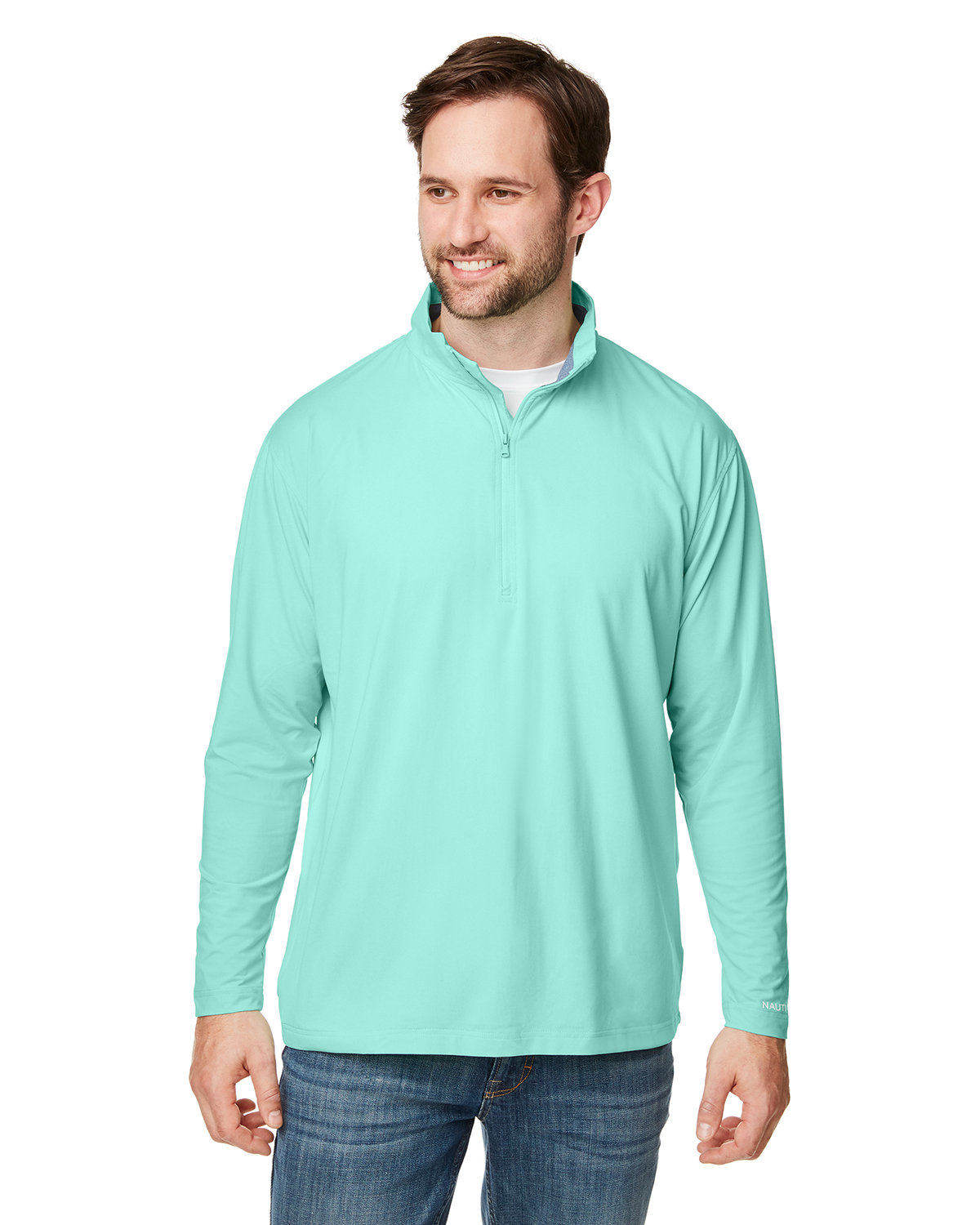 Mens Saltwater Quarter-Zip Pullover-Nautica