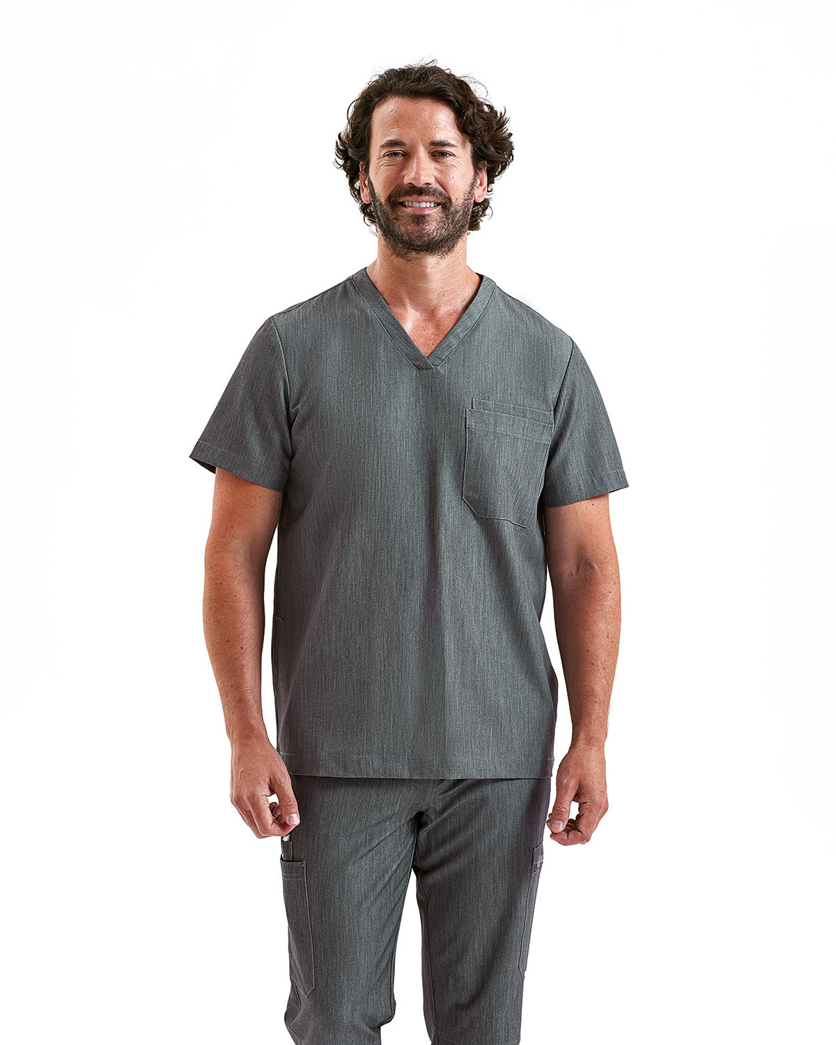 Mens Limitless V-Neck Stretch Scrub Top-Onna By Premier