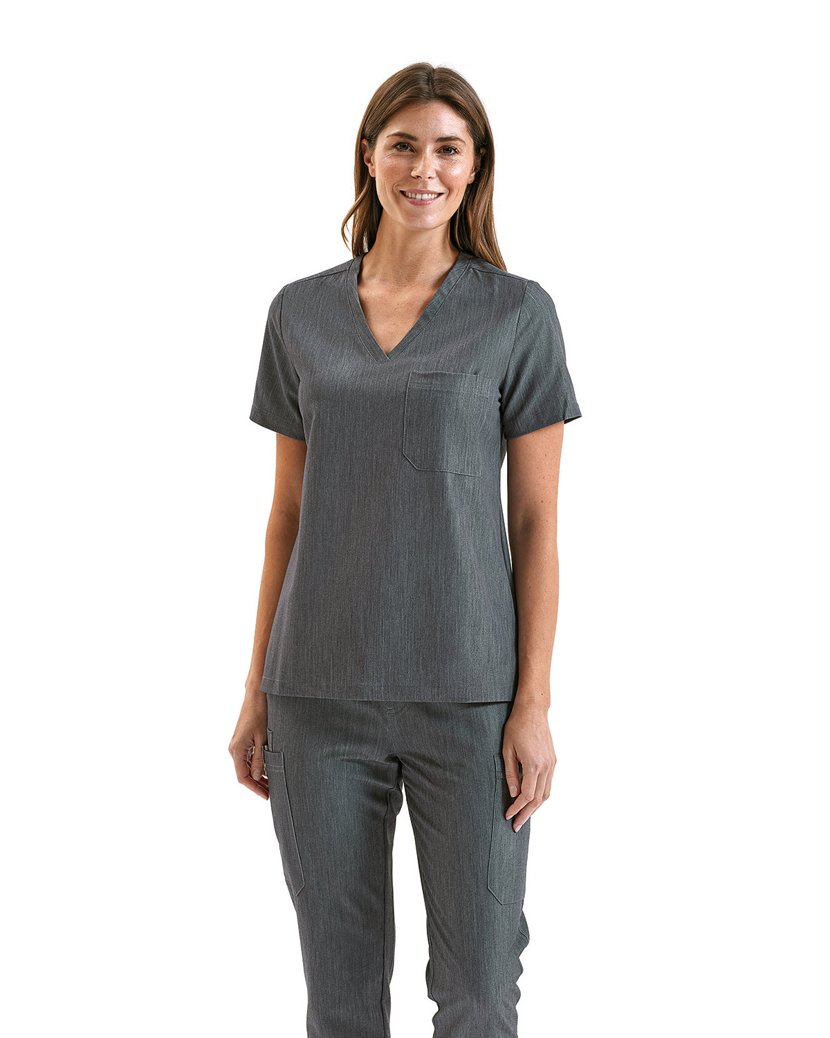 Ladies Limitless V-Neck Stretch Scrub Top-Onna By Premier