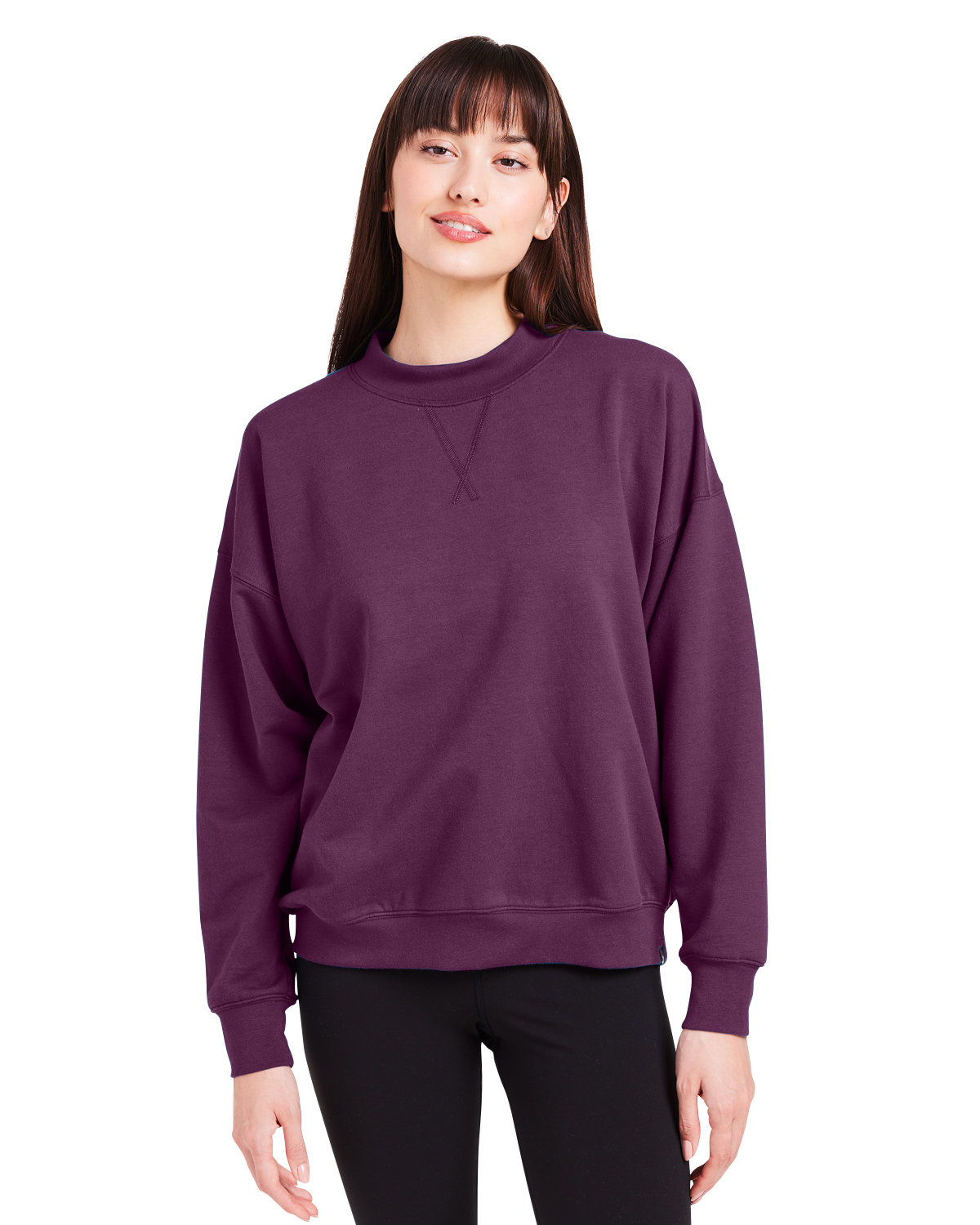 Ladies Vintage Oversized Crew Pullover-Glyder