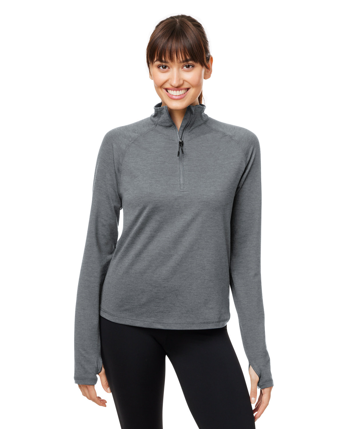 Ladies Marbled Jersey Fairway Quarter-Zip-Glyder