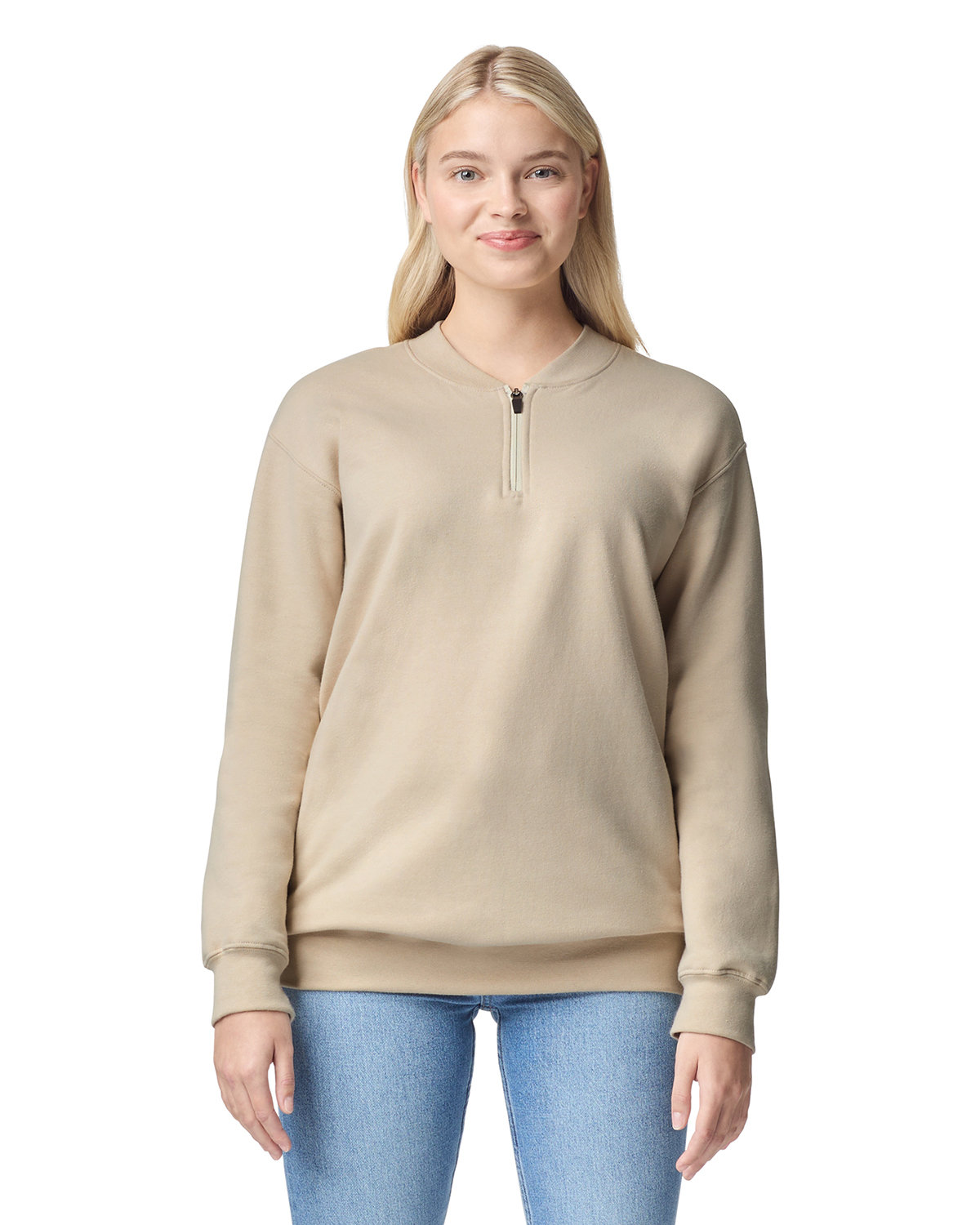 Unisex Softstyle Midweight Fleece Quarter&#45;Zip Sweatshirt-Gildan