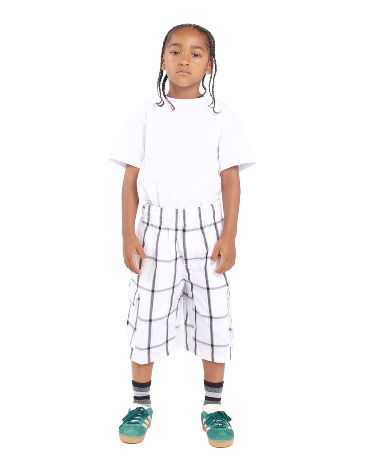 Youth Plaid Shorts-Shaka Wear