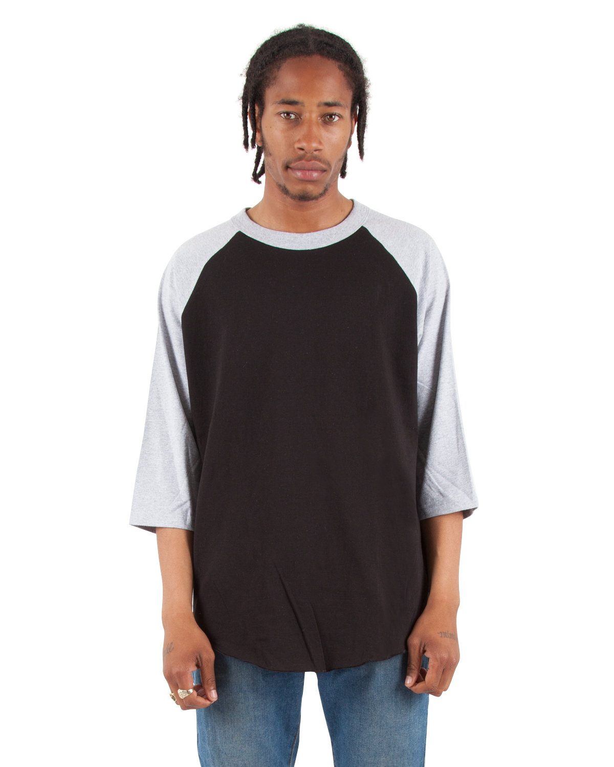 Adult Three&#45;Quarter Sleeve Raglan T&#45;Shirt-Shaka Wear