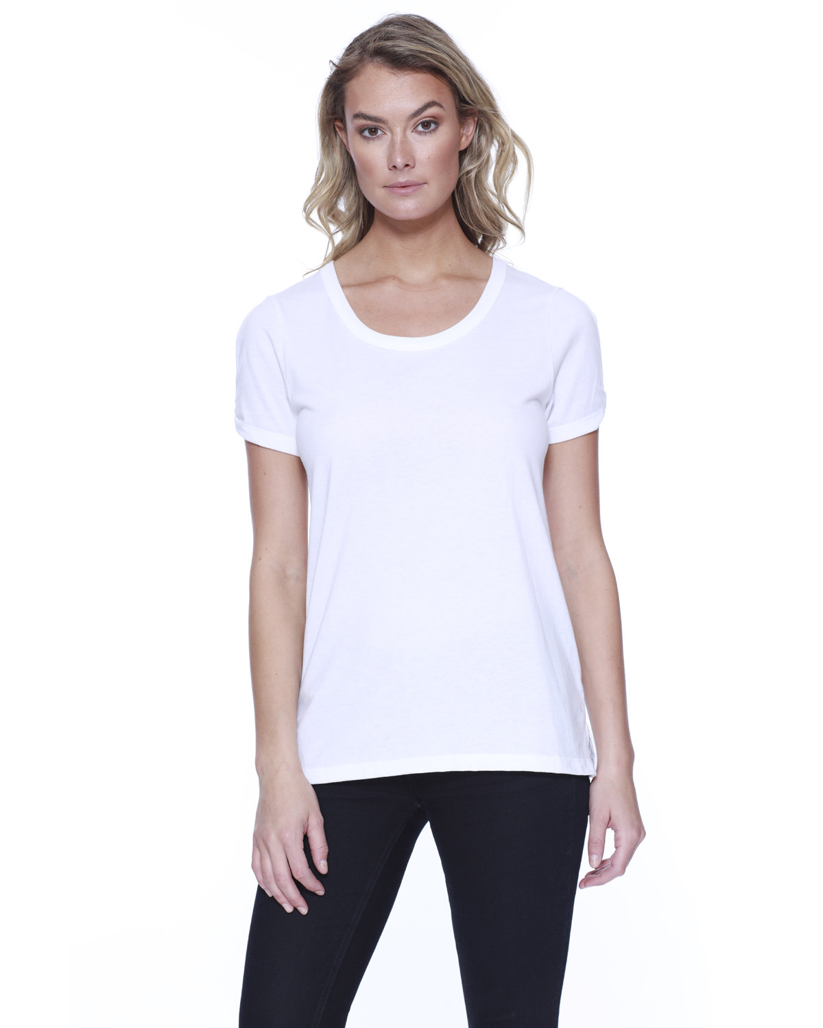 Ladies Cotton/Modal Open Shoulder-StarTee