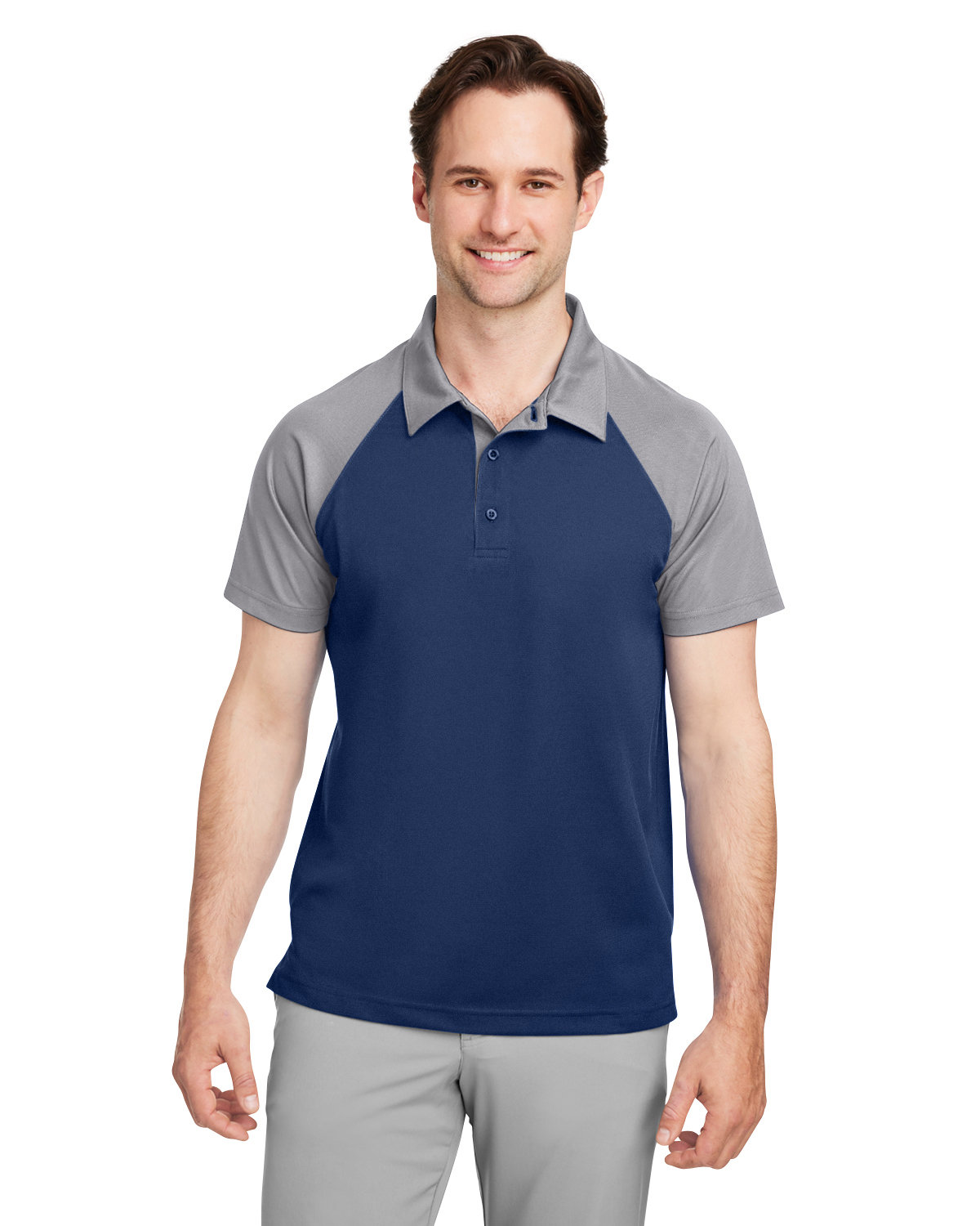 Mens Command Snag&#45;Protection Colorblock Polo-Team 365