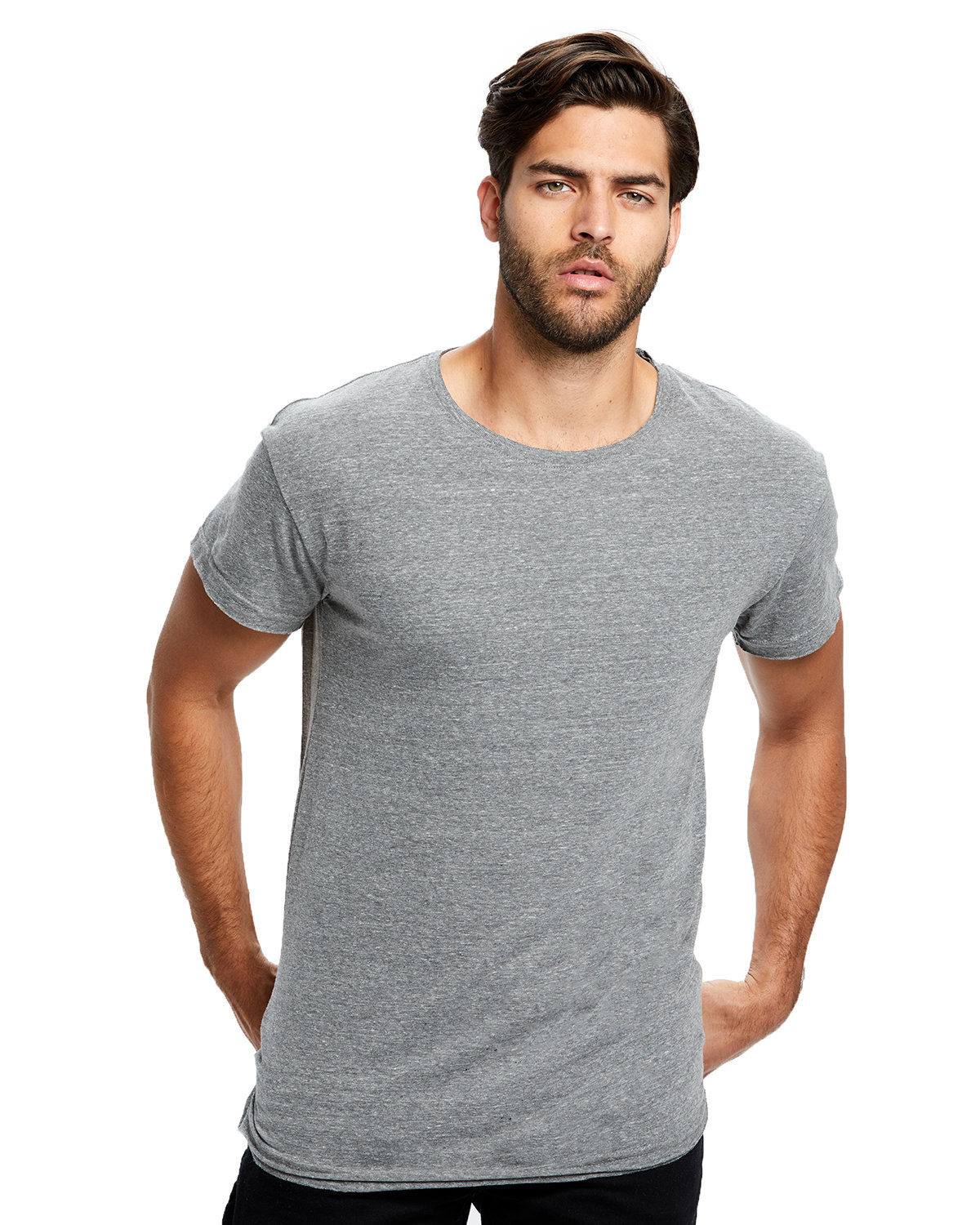 Mens Usa Made Curved Hem Triblend T-Shirt-