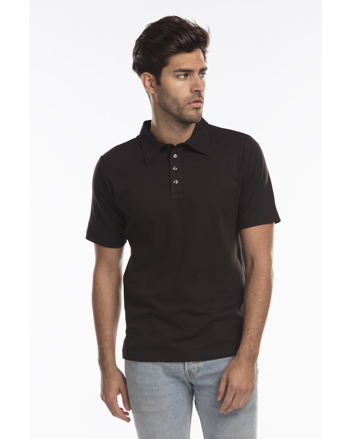 Buy Mens Jersey Interlock Polo T-Shirt - US Blanks Online at Best price CT