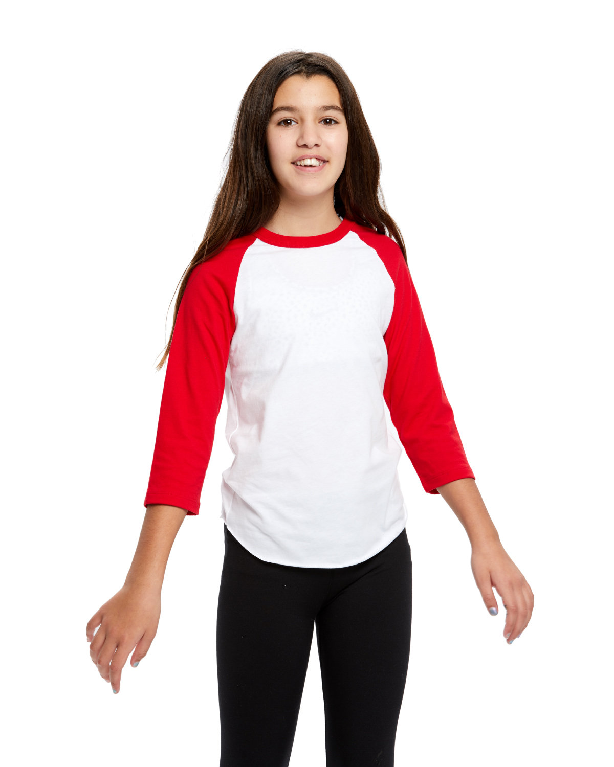 Youth USA Made 3/4 Sleeve Baseball Raglan T-Shirt