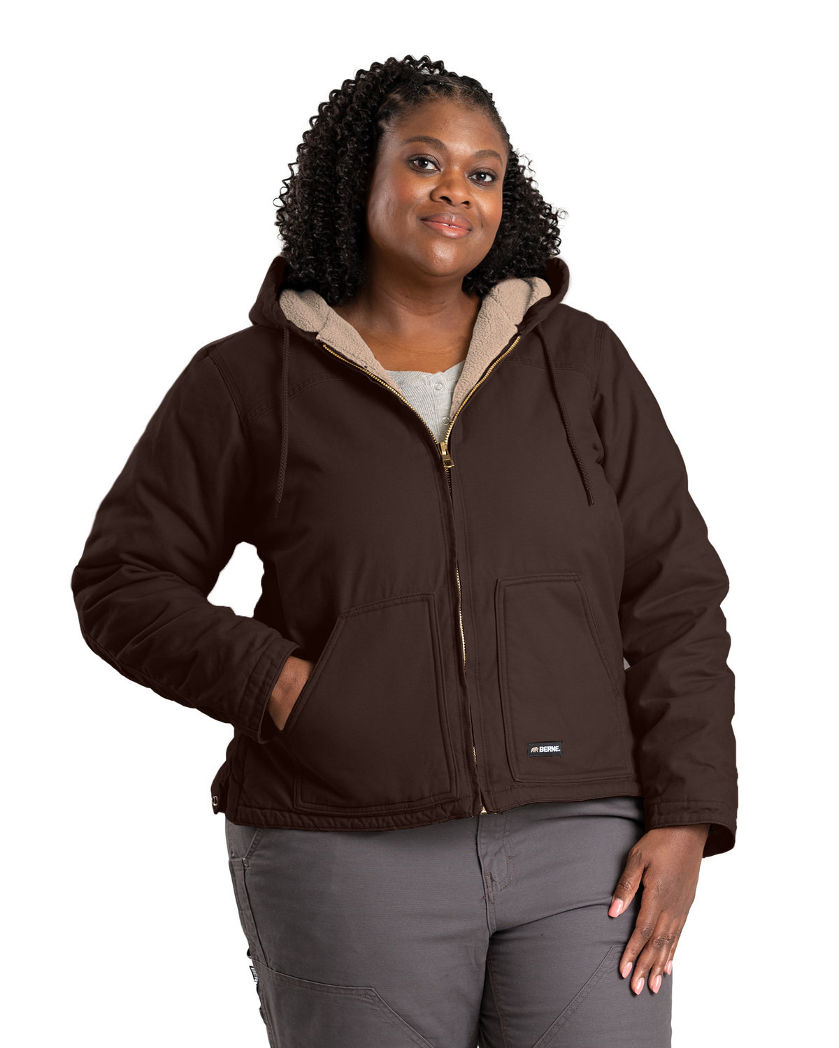 Ladies Softstone Hooded Coat-Berne