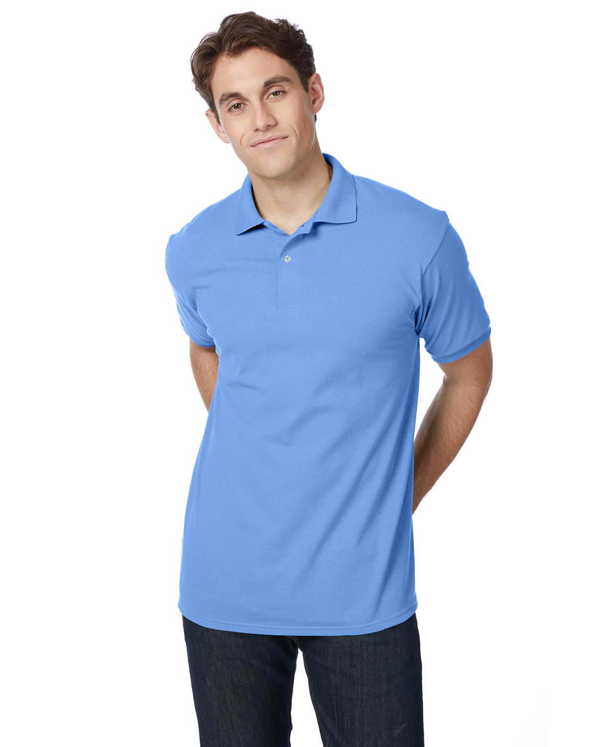 | Hanes 50/50 EcoSmart® Polo Jersey Knit alphabroder Adult