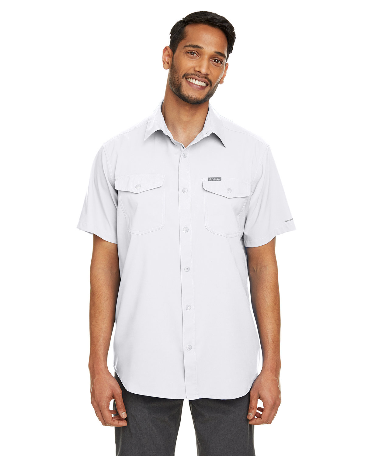 Heat Holders - Mens Grey White Cotton Thermal Underwear Short Sleeve Vest  Top