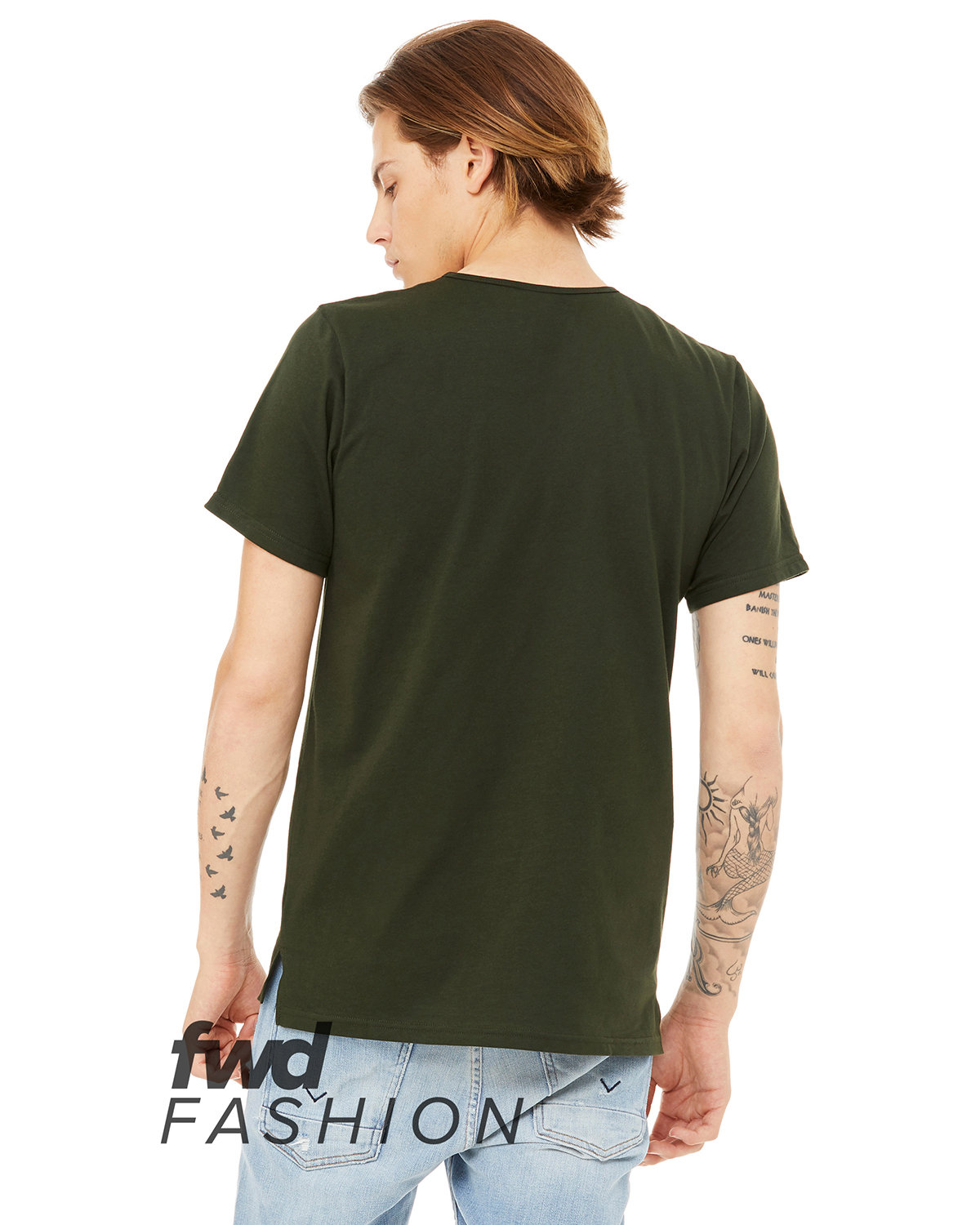 split hem t shirt men