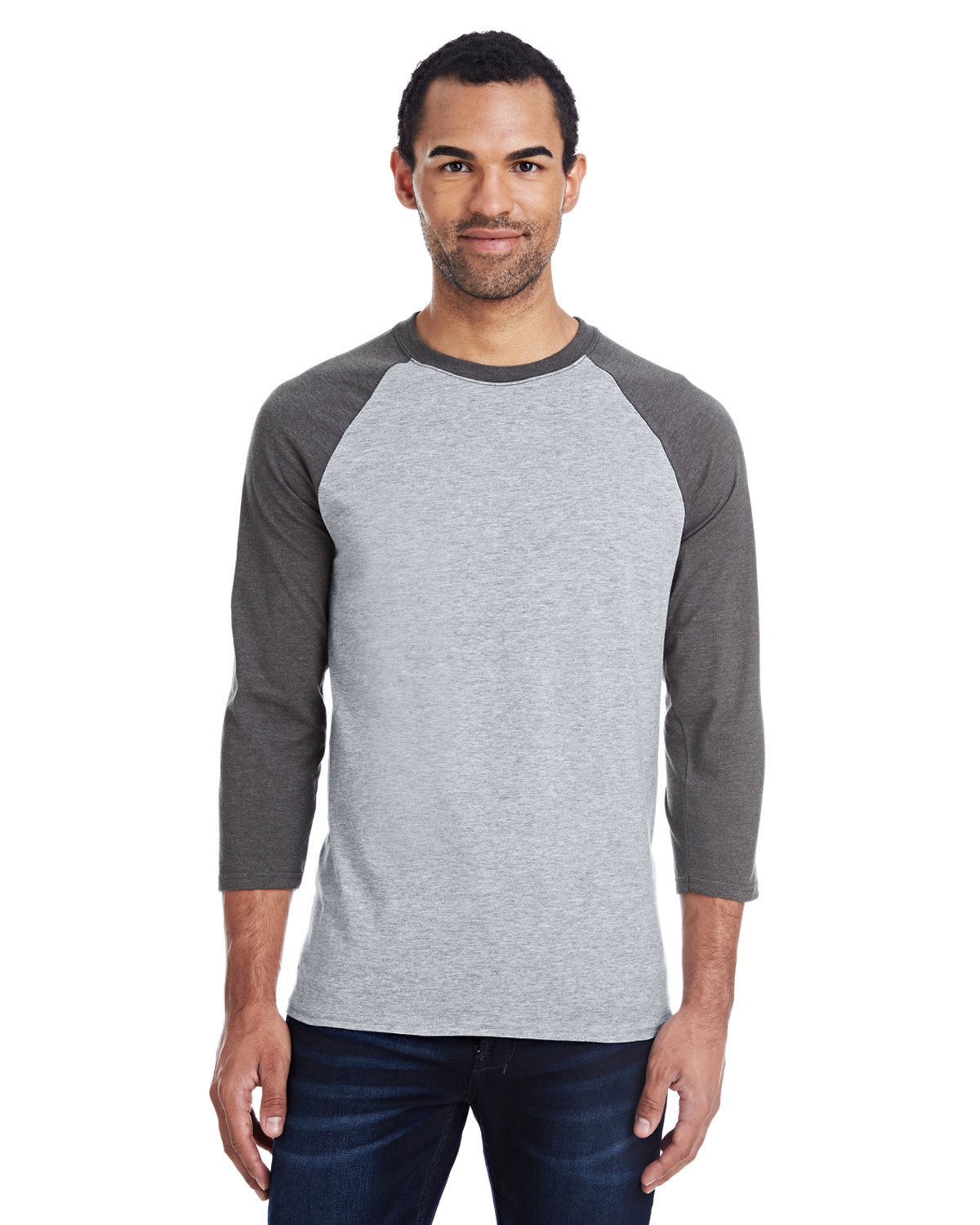 Hanes Men's 4.5 oz., 60/40 Ringspun Cotton/Polyester X-Temp® Baseball T ...