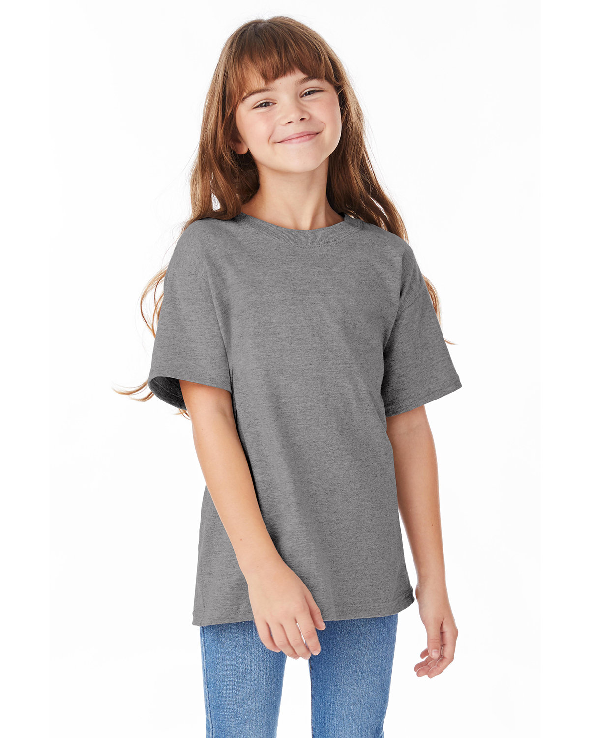 Girl's Shirt by Hanes S/P/Ch 6/6x Aqua in Color Rn 15763