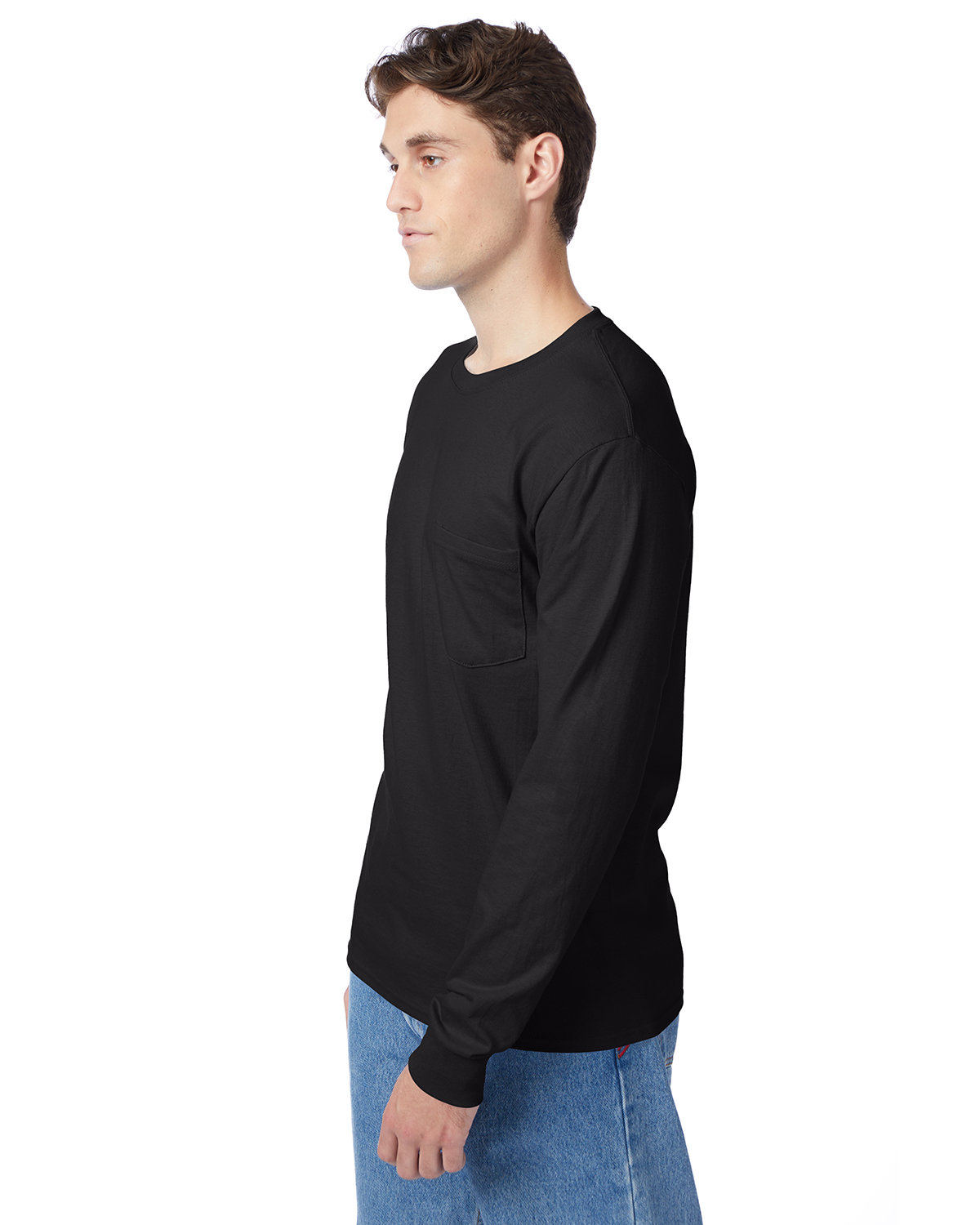 Hanes Men's Authentic-T Long-Sleeve Pocket T-Shirt | alphabroder