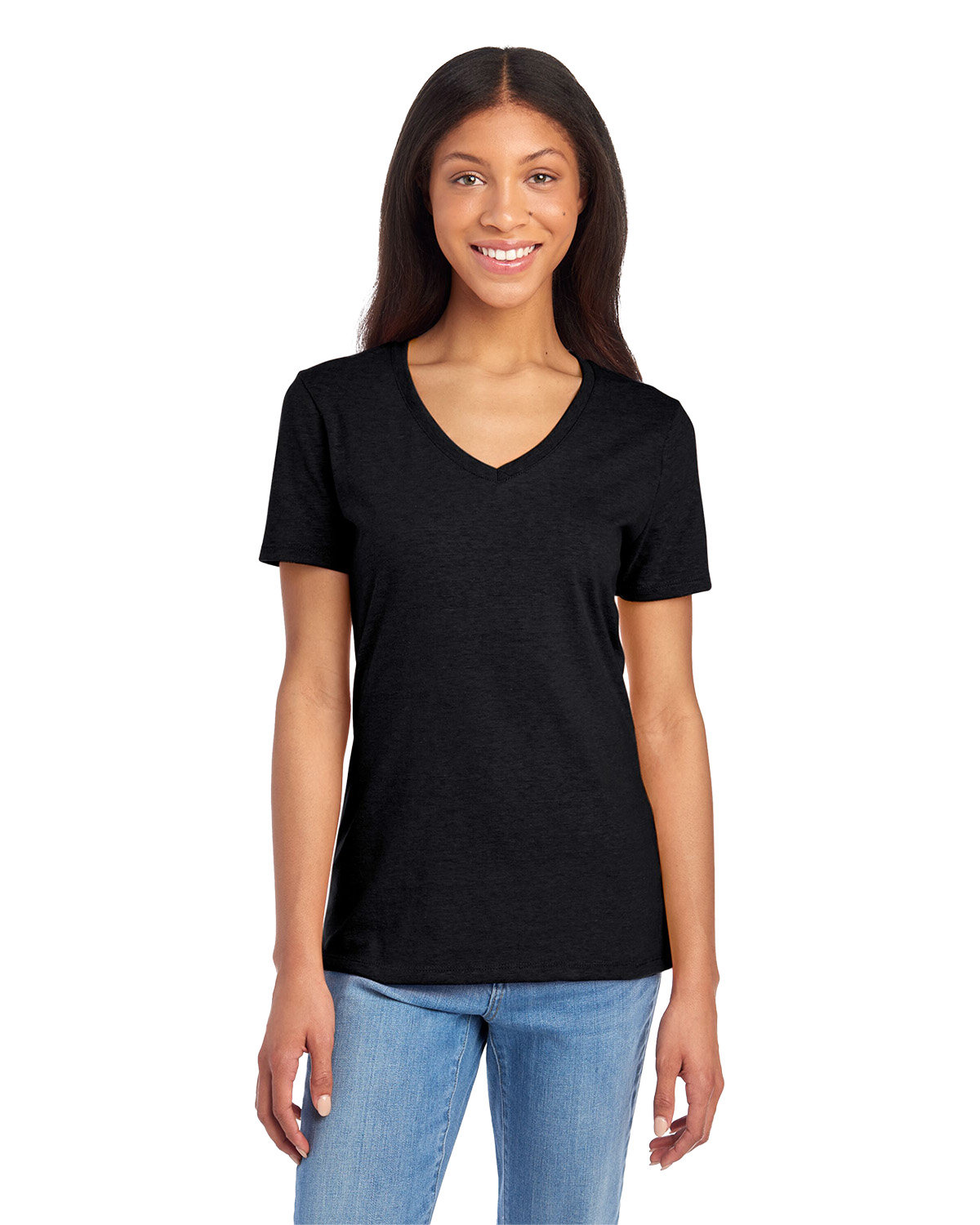 Jerzees Ladies' Premium Blend V-Neck T-Shirt | alphabroder