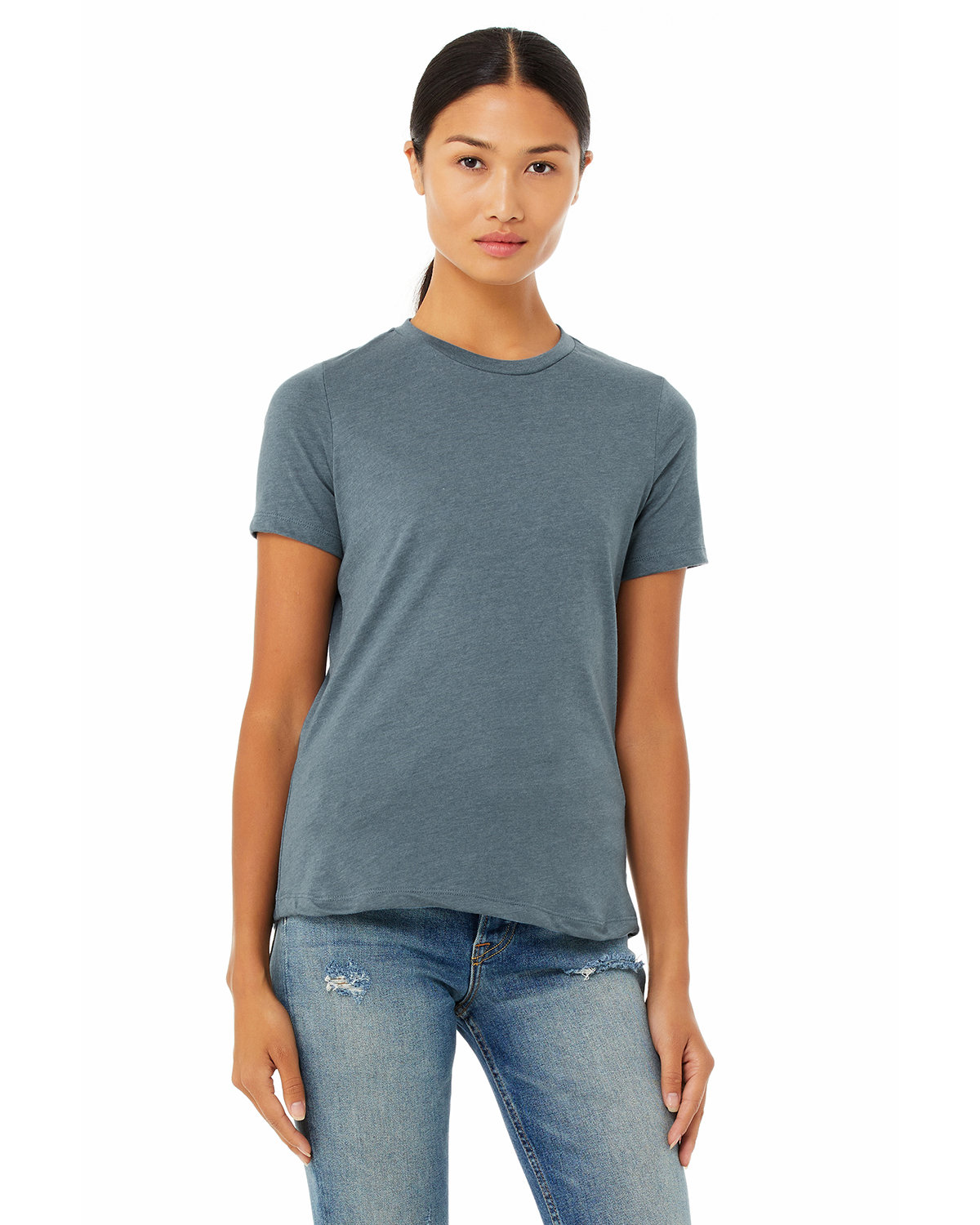Bella + Short-Sleeve Relaxed T-Shirt Heather Ladies\' | Canvas CVC alphabroder