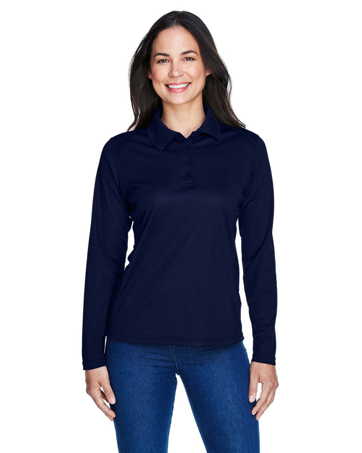 UltraSofts 3/4-Sleeve Knit Womens Polo - ShopNational