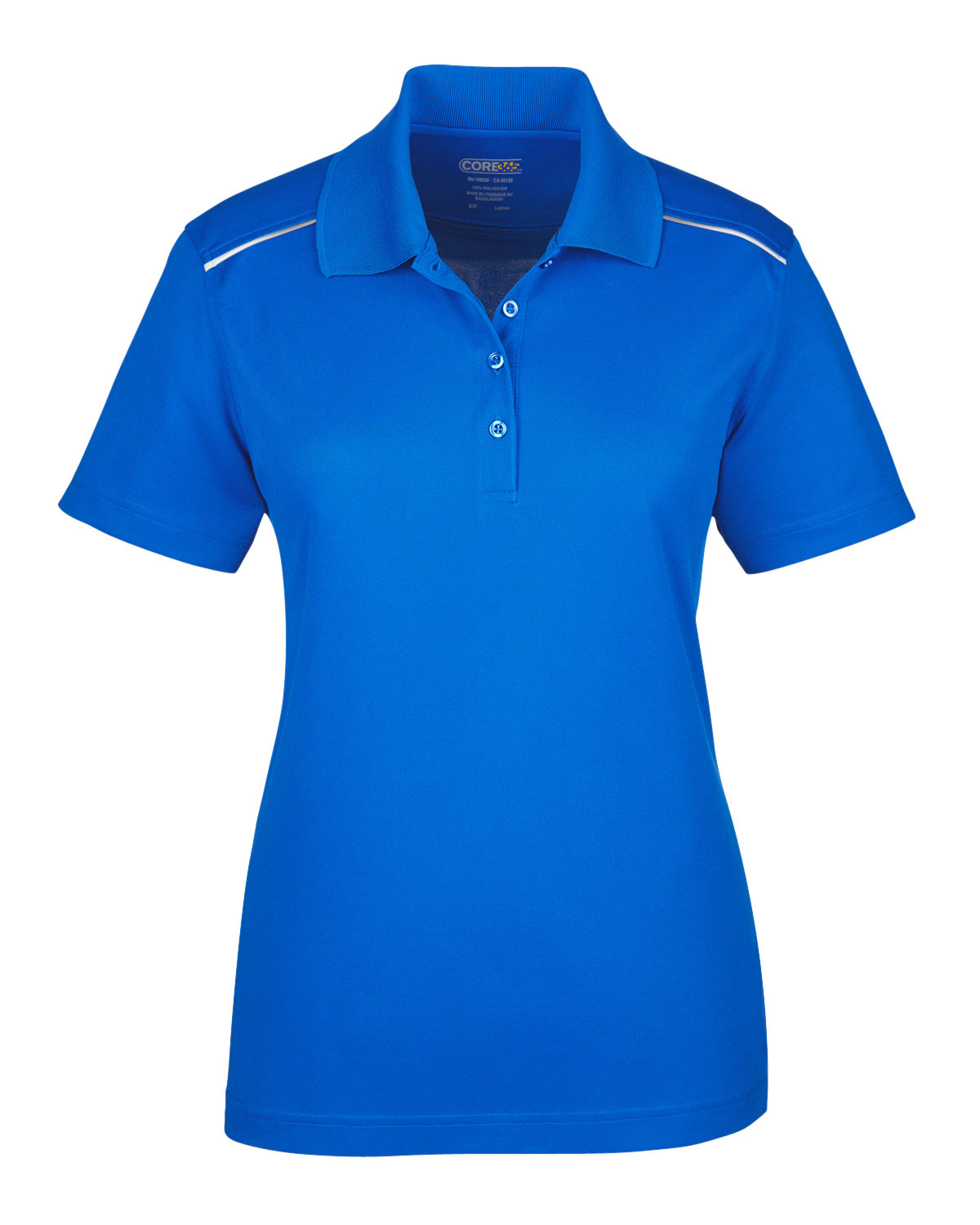 CORE365 Ladies' Radiant Performance Piqué Polo with Reflective Piping ...