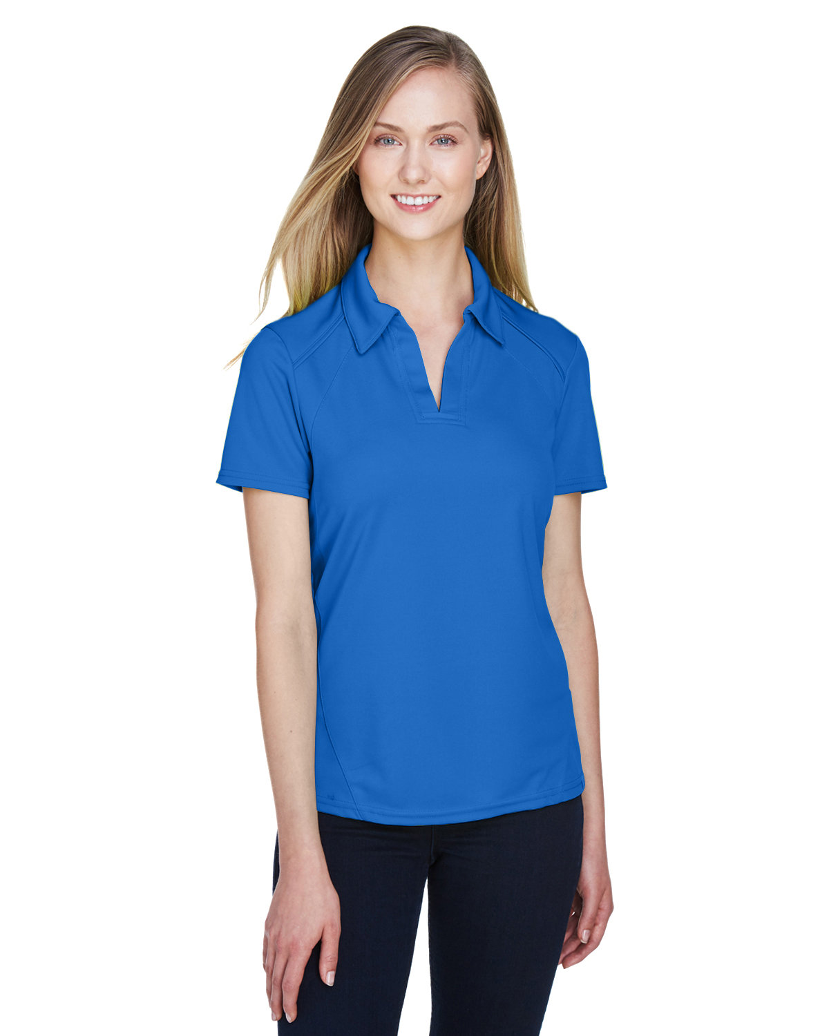 North End Ladies' Recycled Polyester Performance Piqué Polo | alphabroder