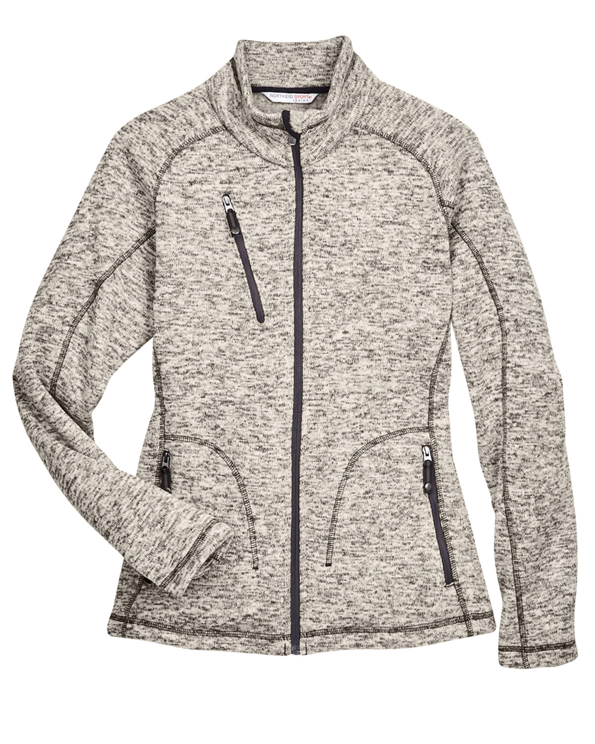 North End Ladies' Peak Sweater Fleece Jacket | alphabroder