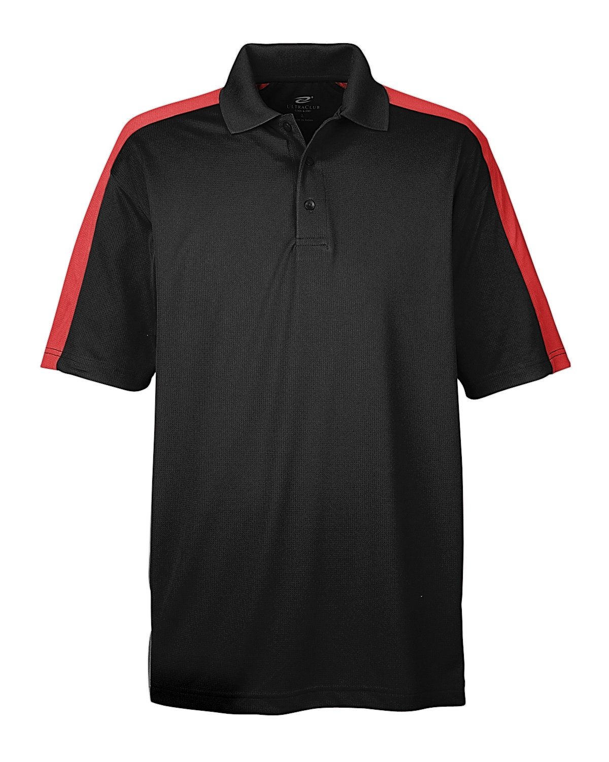 UltraClub Adult Cool & Dry Stain-Release Two-Tone Performance Polo ...