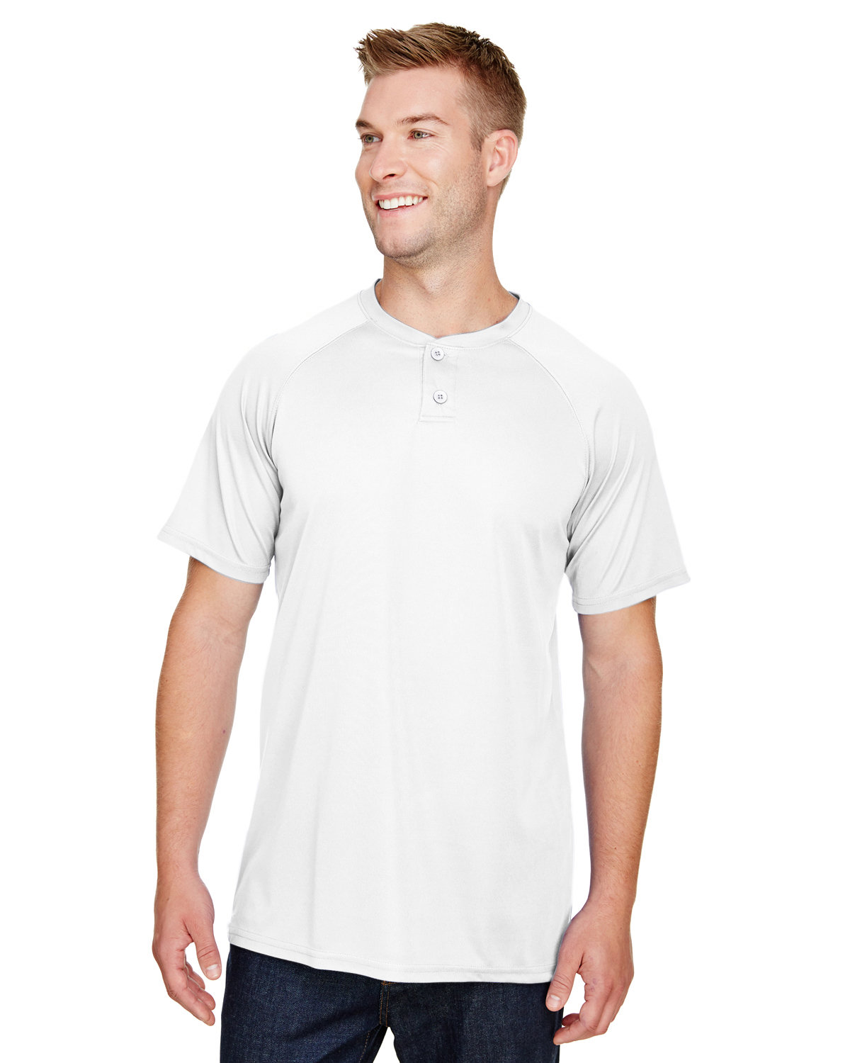 Augusta 586  Youth Wicking Two-Button Baseball Jersey