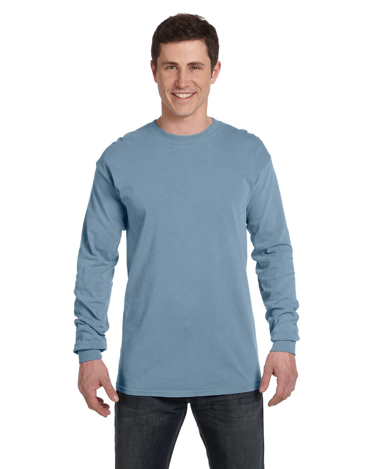 ALPHALETE Monarch Collection Shirt Men's Large Blue Long Sleeve