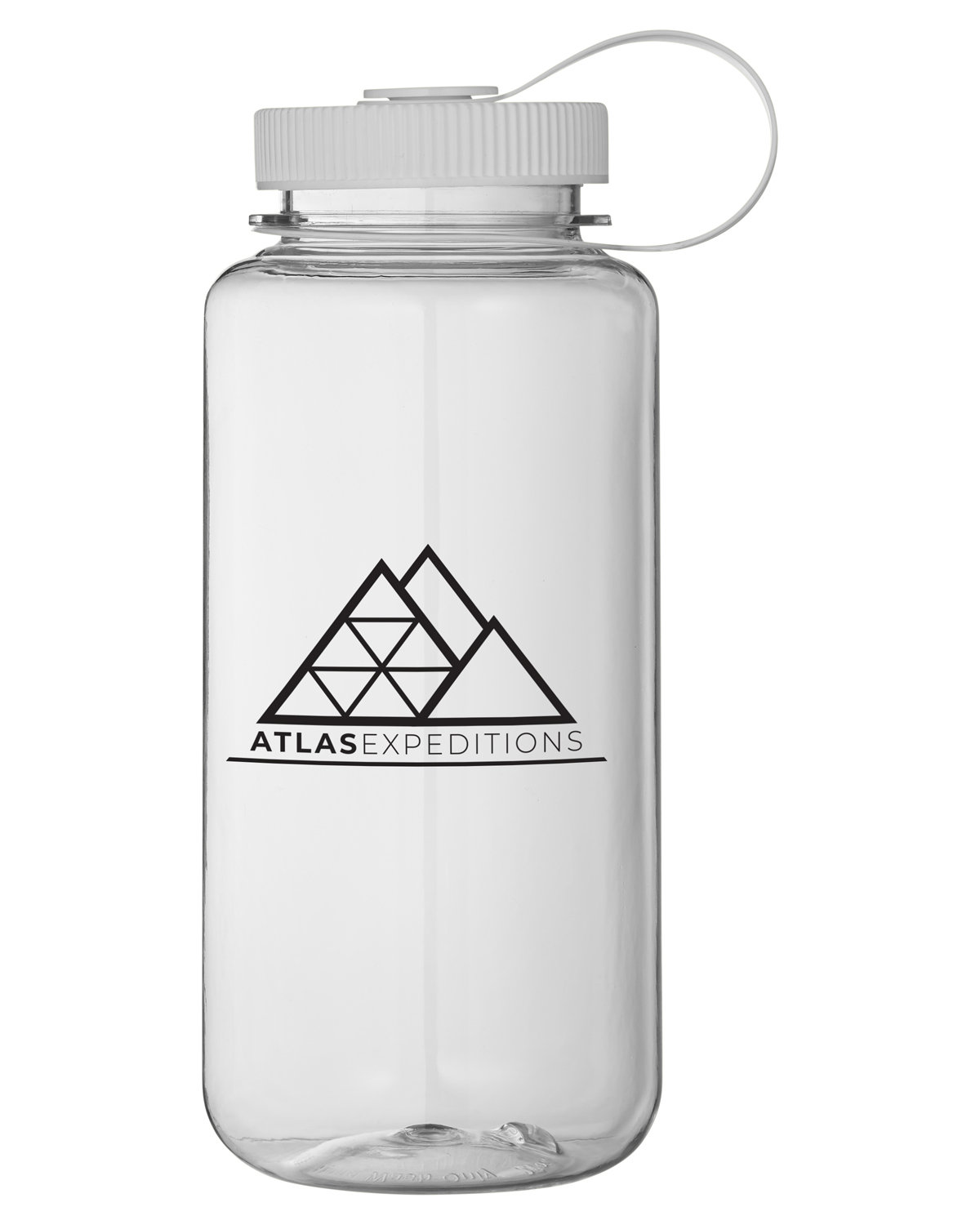 27oz Transparent Custom Water Bottle w/Tethered Cap
