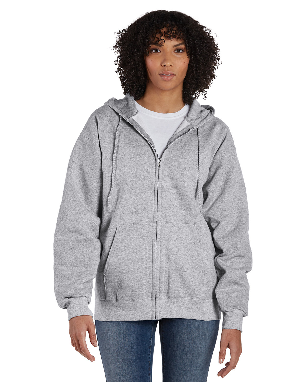 Hanes Adult Ultimate Cotton® 9010 Full Zip Hooded Sweatshirt Alphabroder