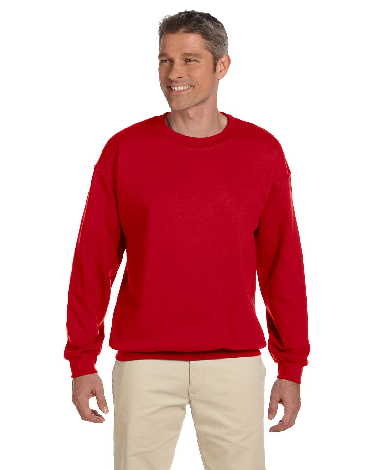Gildan 18000 Sweatshirt Heather Sport Scarlet Red Adult Heavy Blend™ Adult  8 Oz., 50/50 Fleece Crew