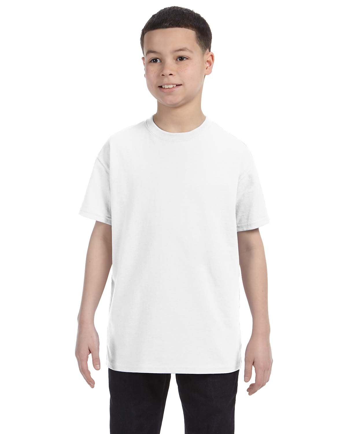 Gildan Youth Heavy Cotton T-Shirt, White, X-Large ( Pack12 )