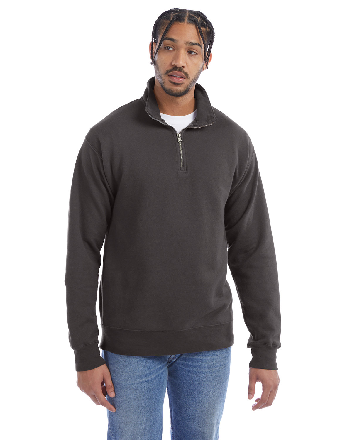 ComfortWash by Hanes Unisex Quarter-Zip Sweatshirt | US Generic Non-Priced