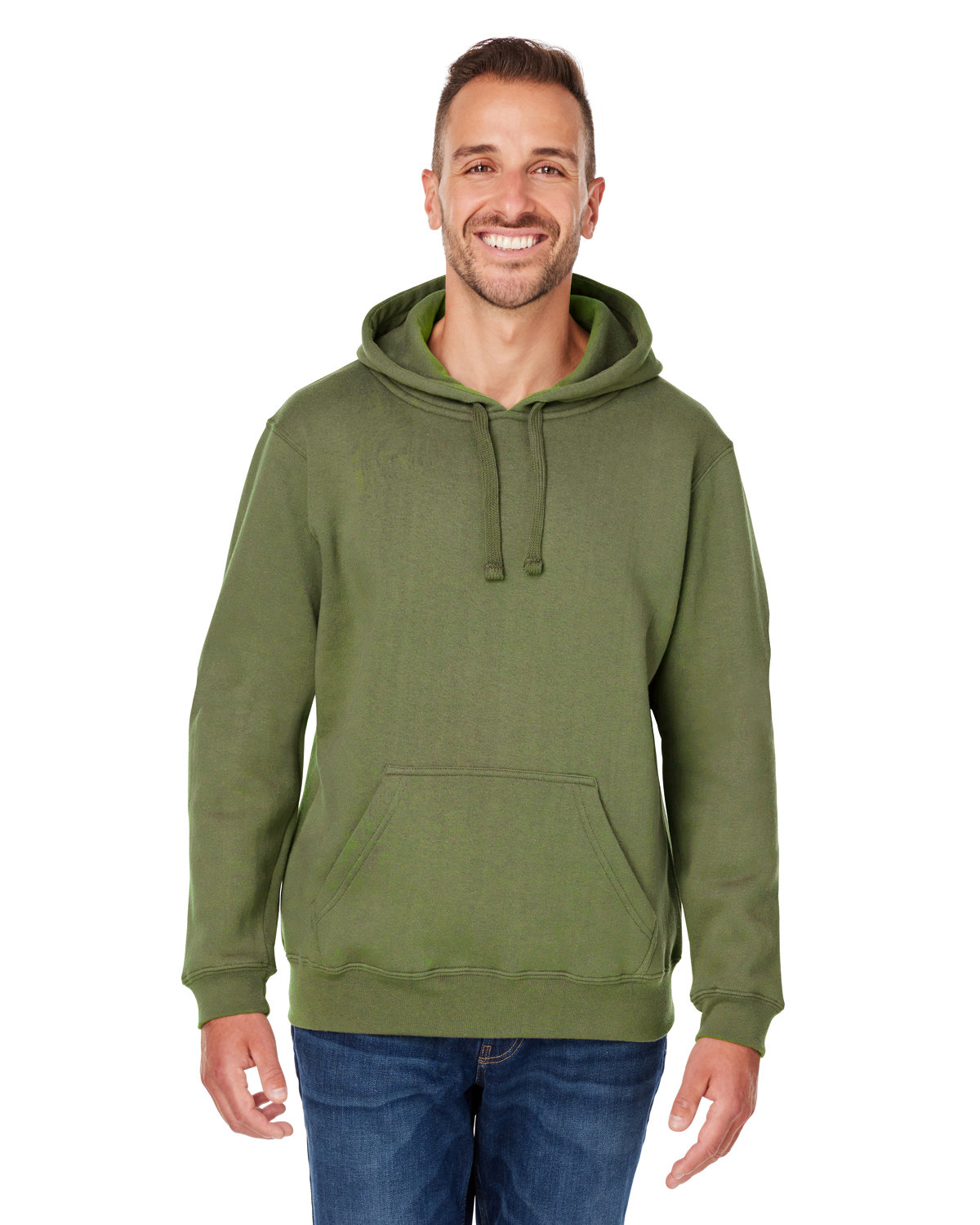 J America Adult Premium Fleece Pullover Sweatshirt Hooded alphabroder 