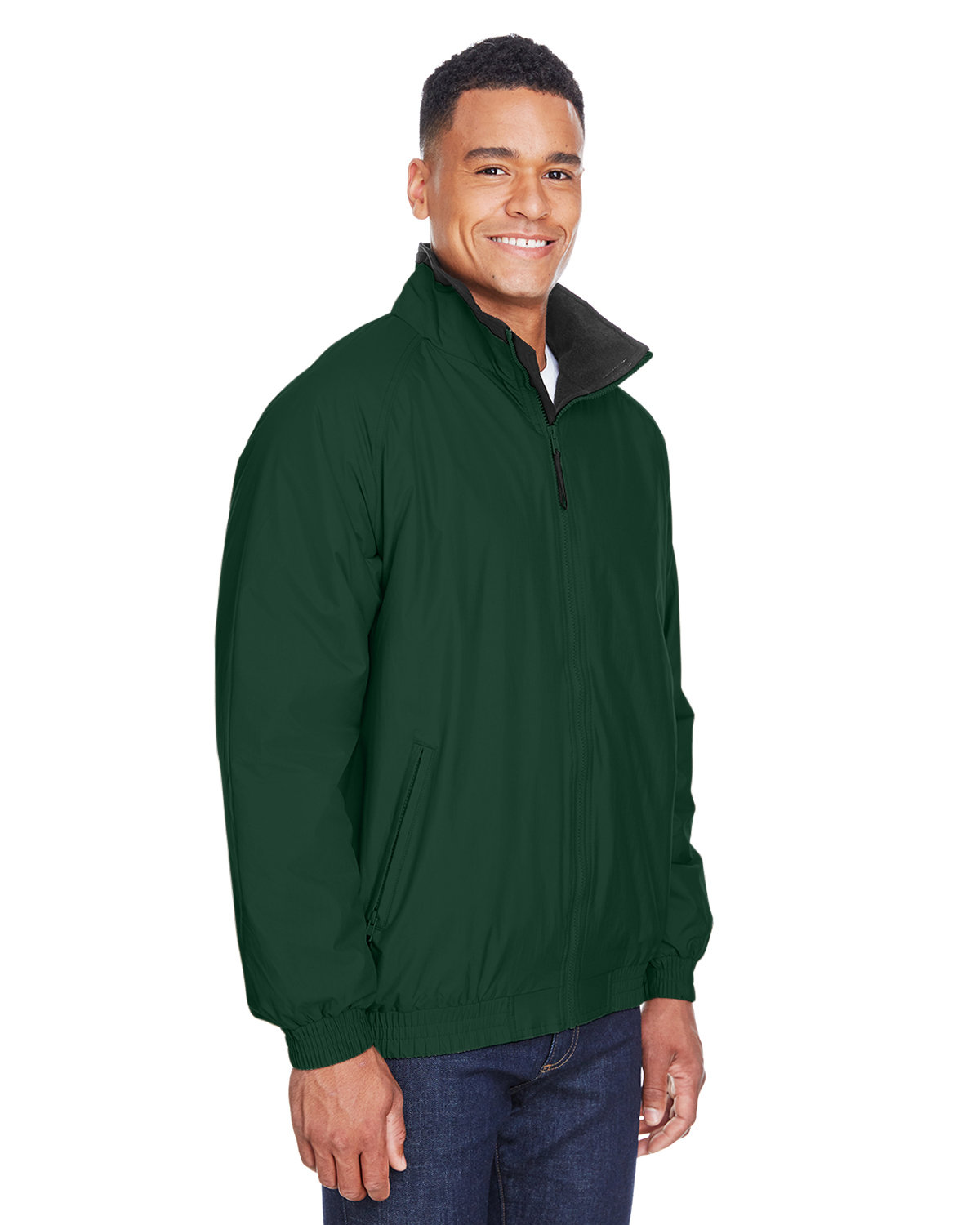 Harriton Adult Fleece-Lined Nylon Jacket | alphabroder