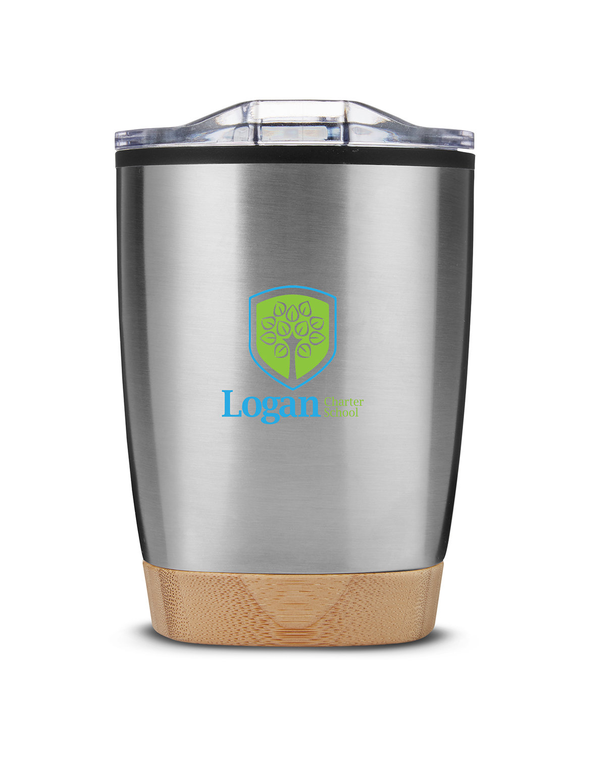 Prime Line 12oz Symmetry Tumbler With Bamboo Base | alphabroder